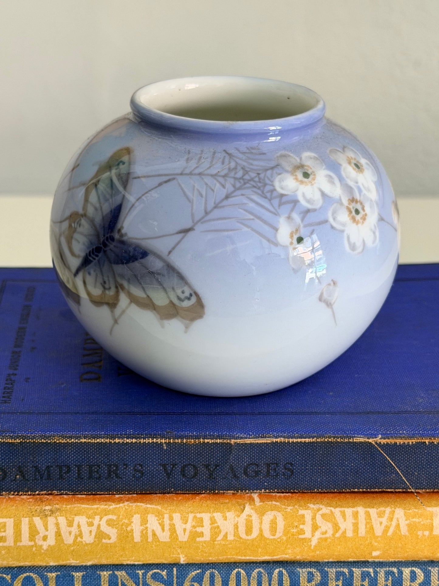 Royal Copenhagen butterfly vase