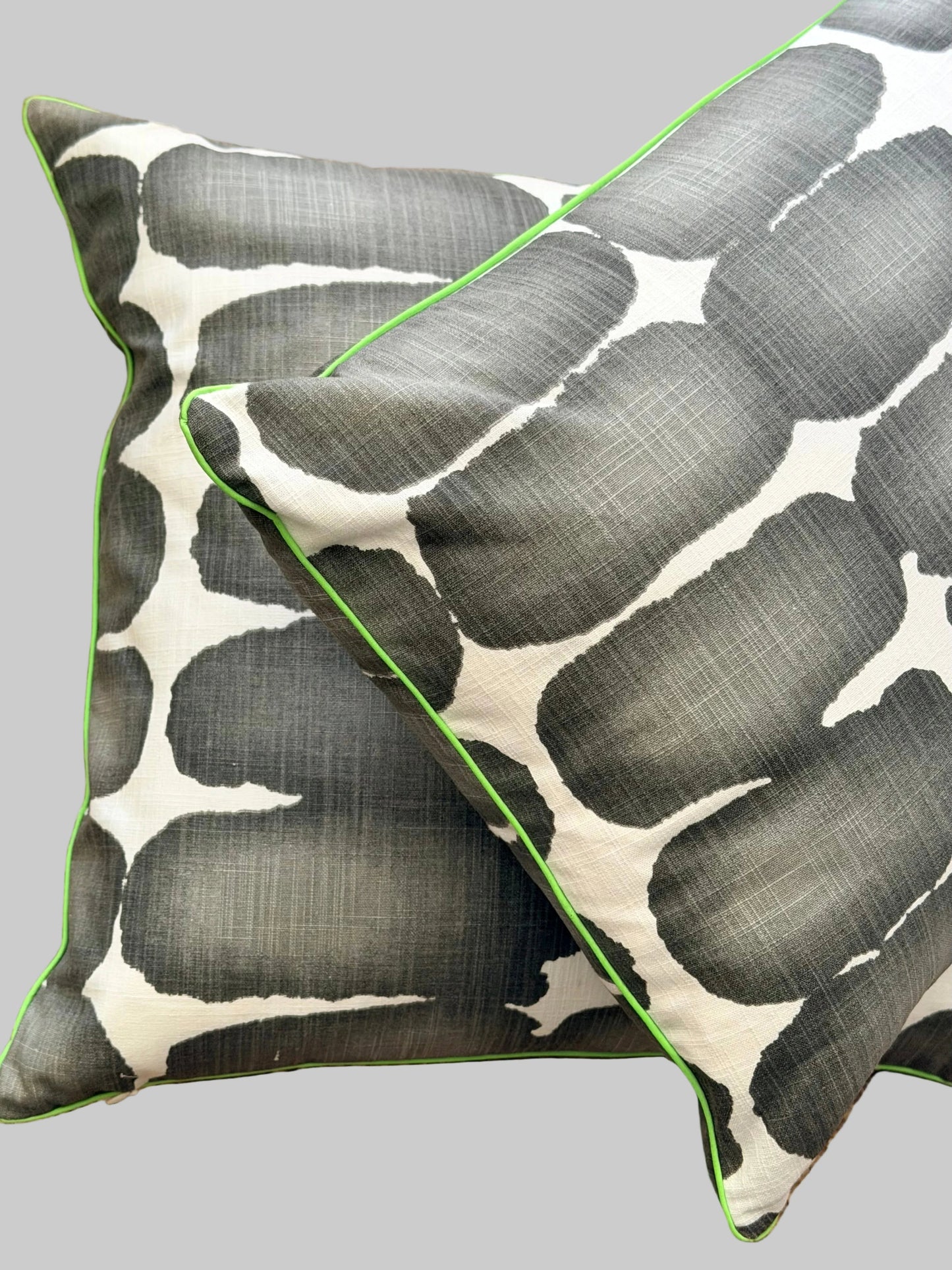 charcoal abstract dot cushion
