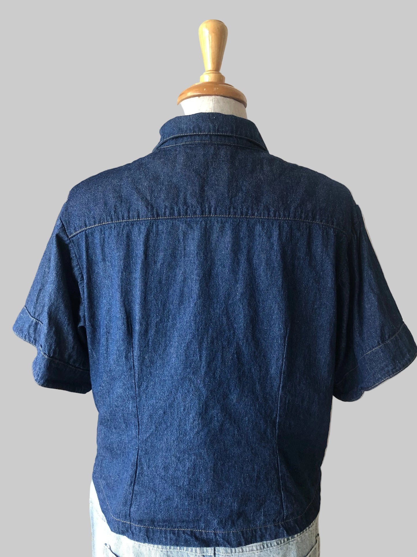Crop Denim Bobby Jacket