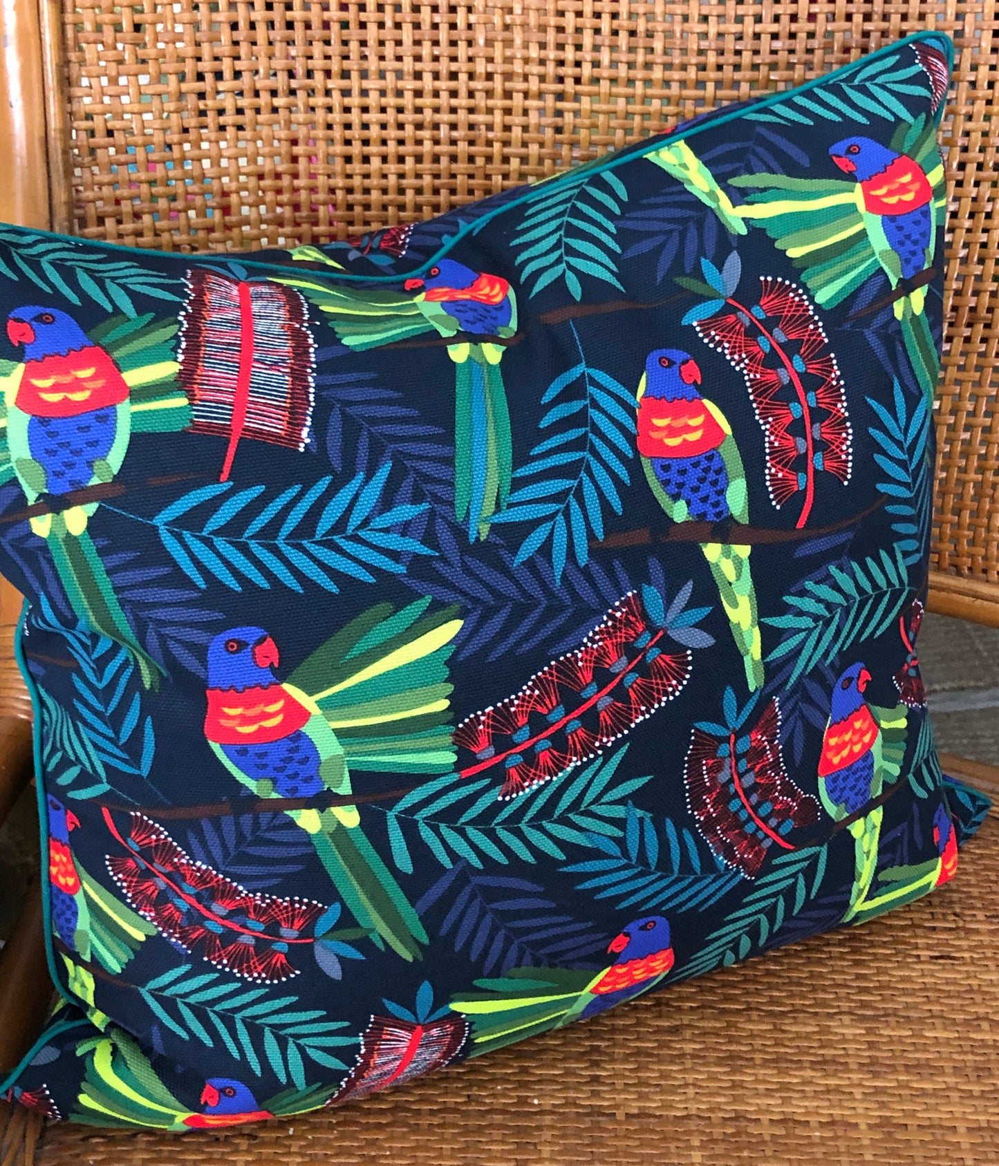 King parrot cushion