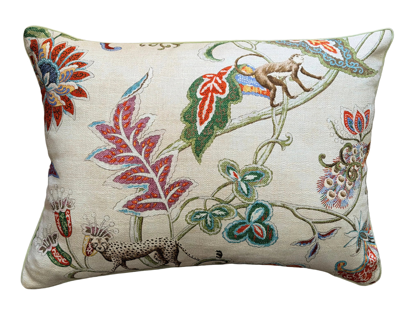 monkey and leopard large lumbar cushion