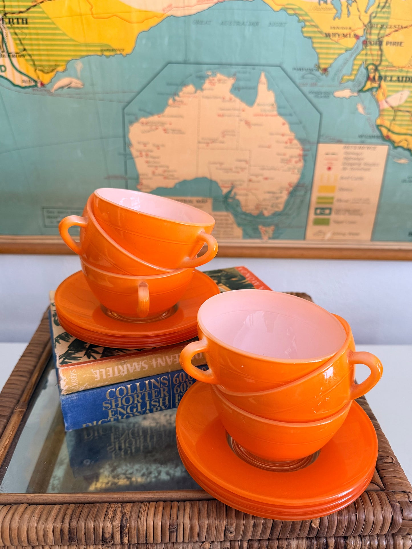 vintage french duralex coffee cups