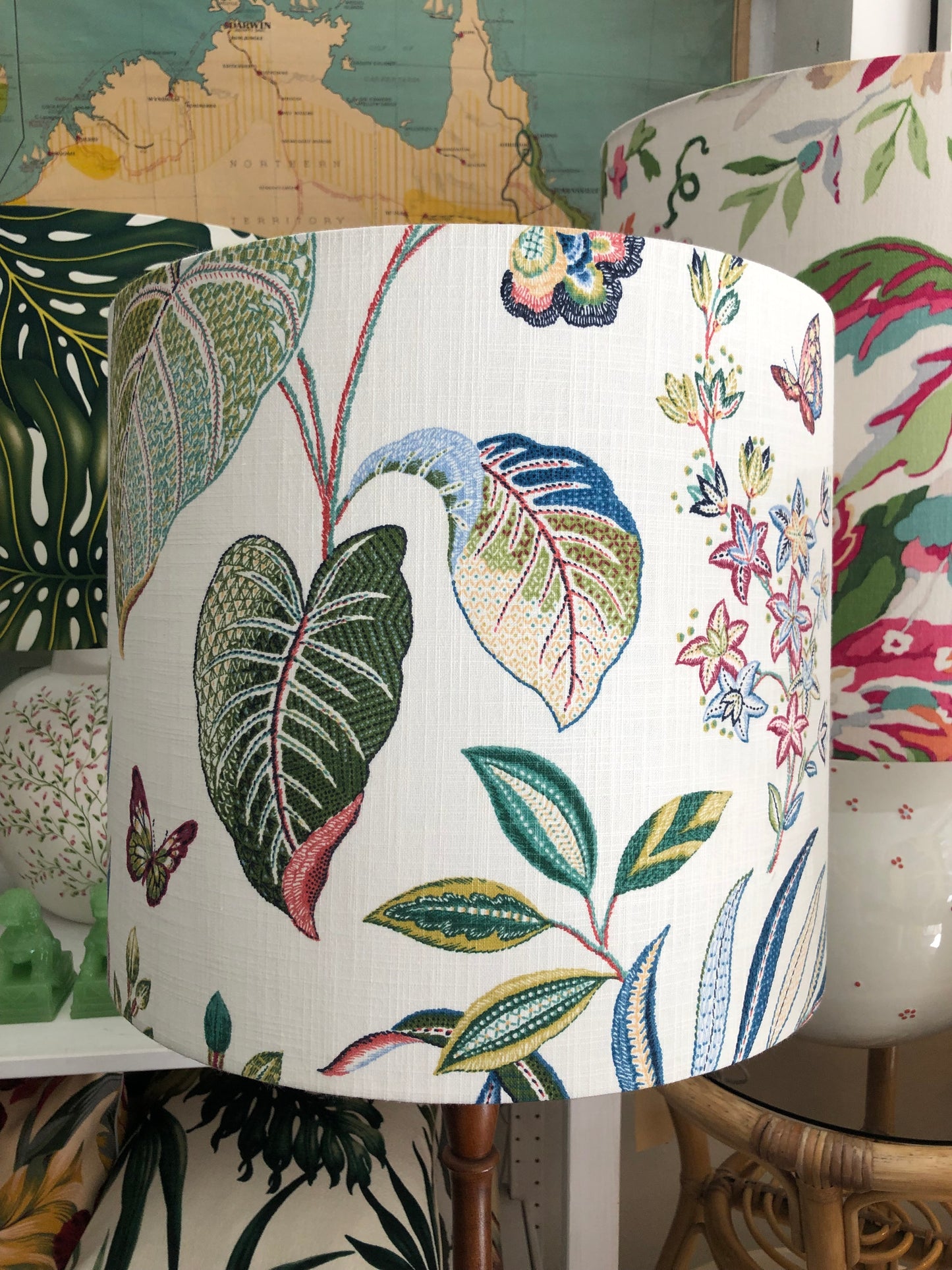 Embroidered Garden Lampshade