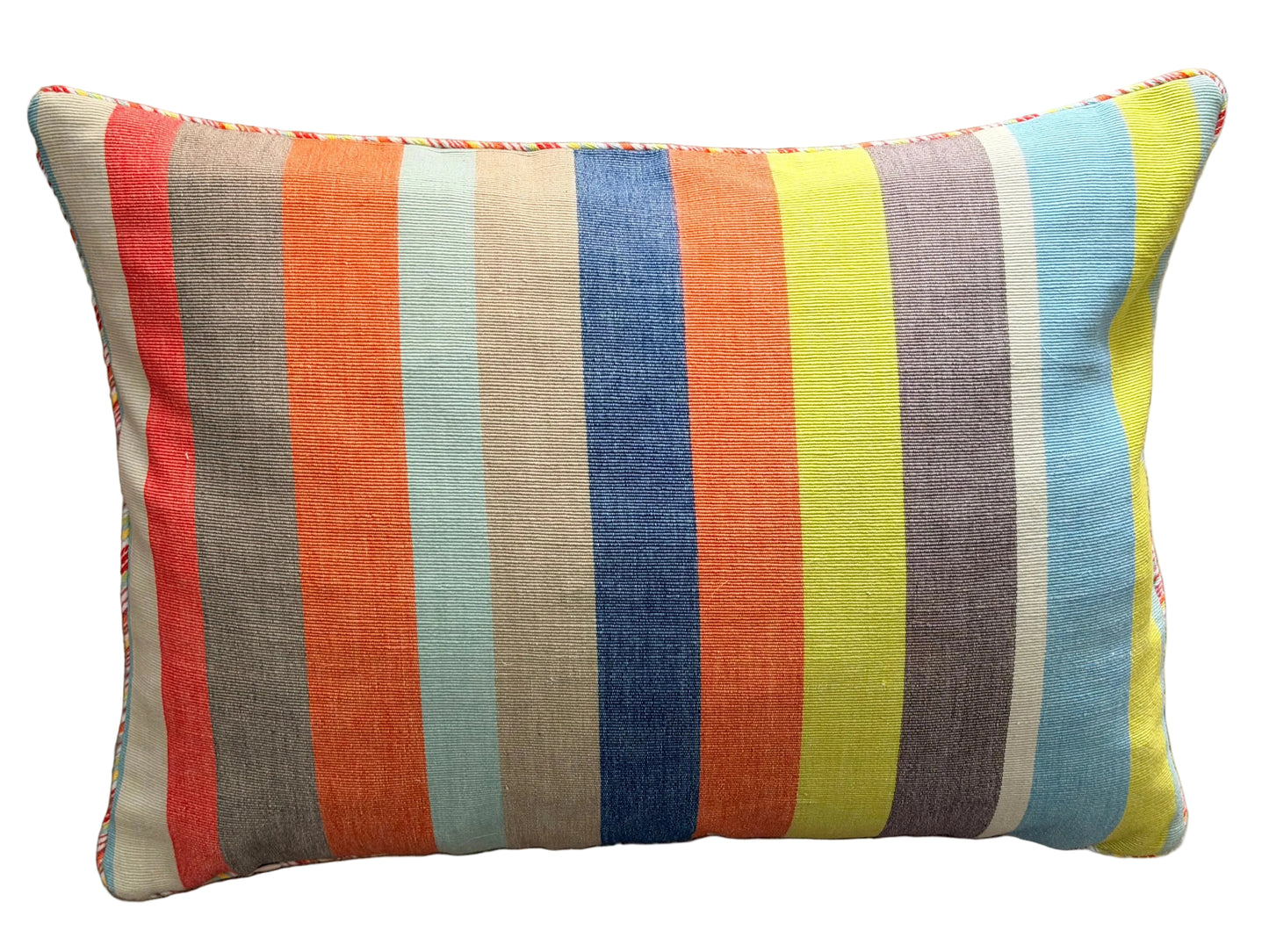 carnival piped stripe lumbar cushion