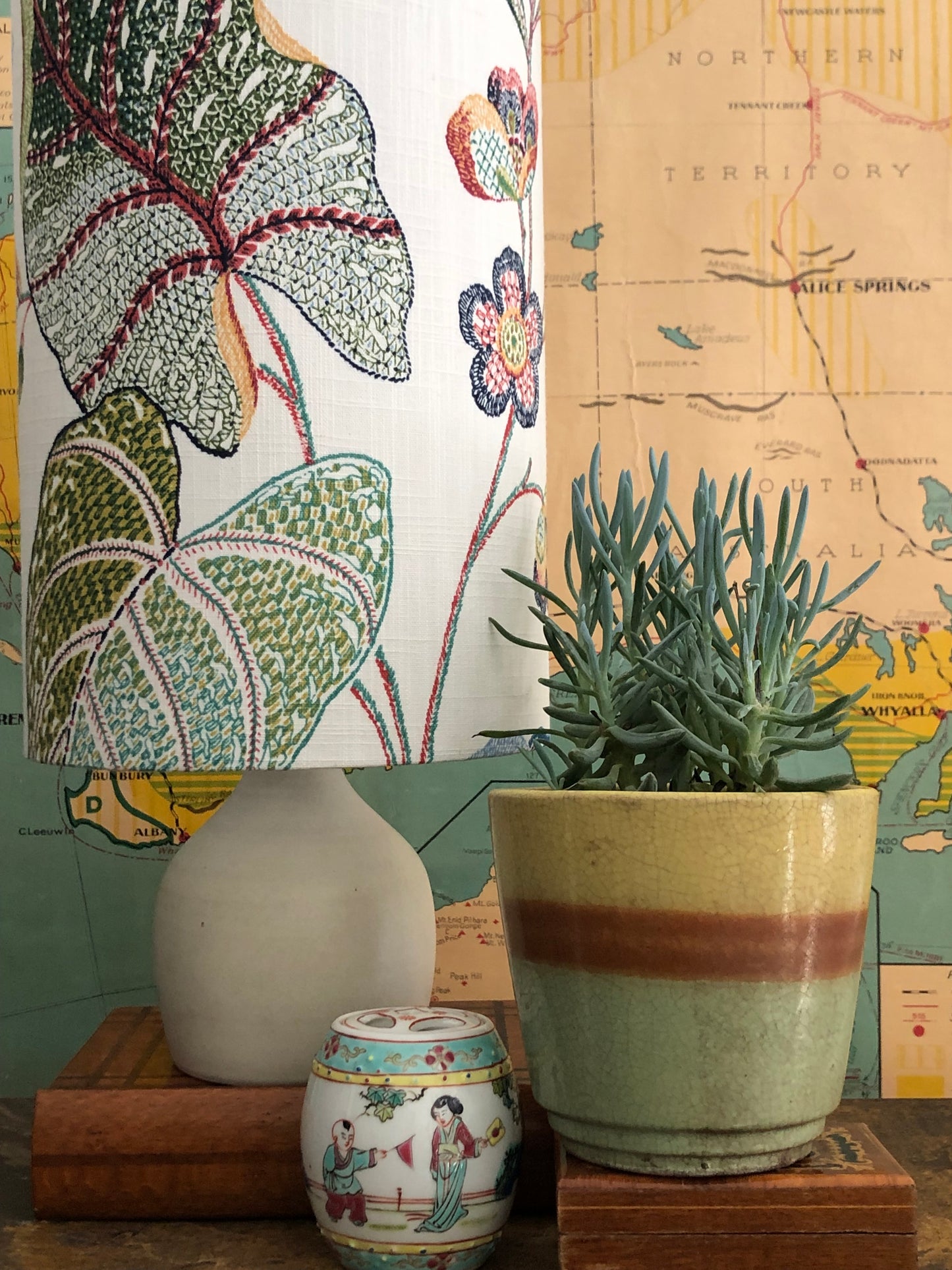 Embroidered Garden Lampshade