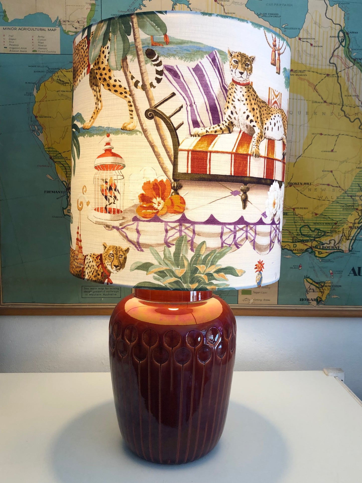Italian large textured lamp