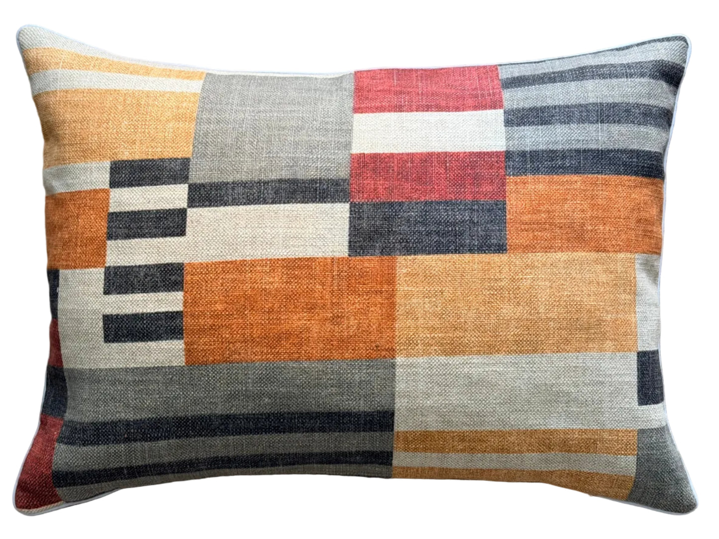 tawny off beat stripe cushion