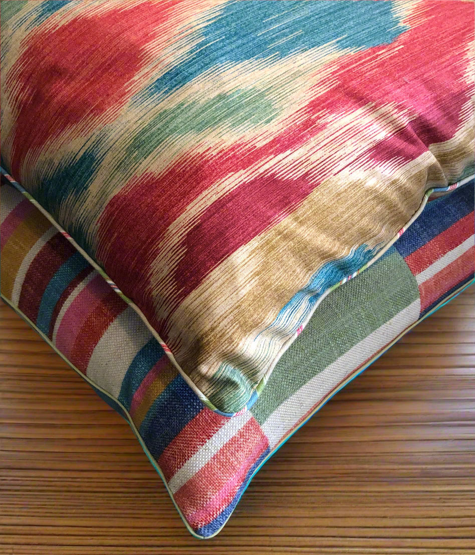 carnival ikat cushions
