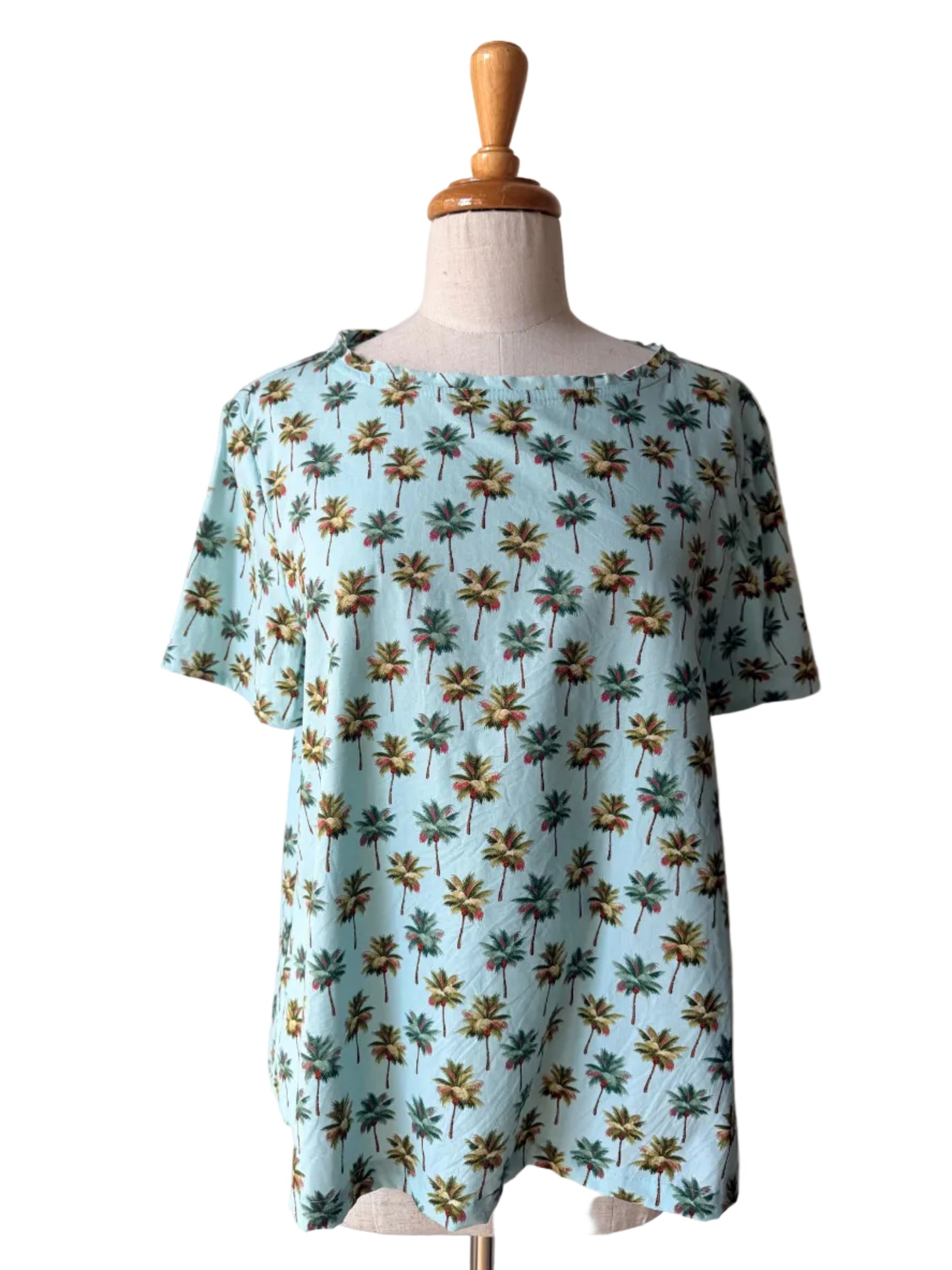 tropical mini palm tree aqua top