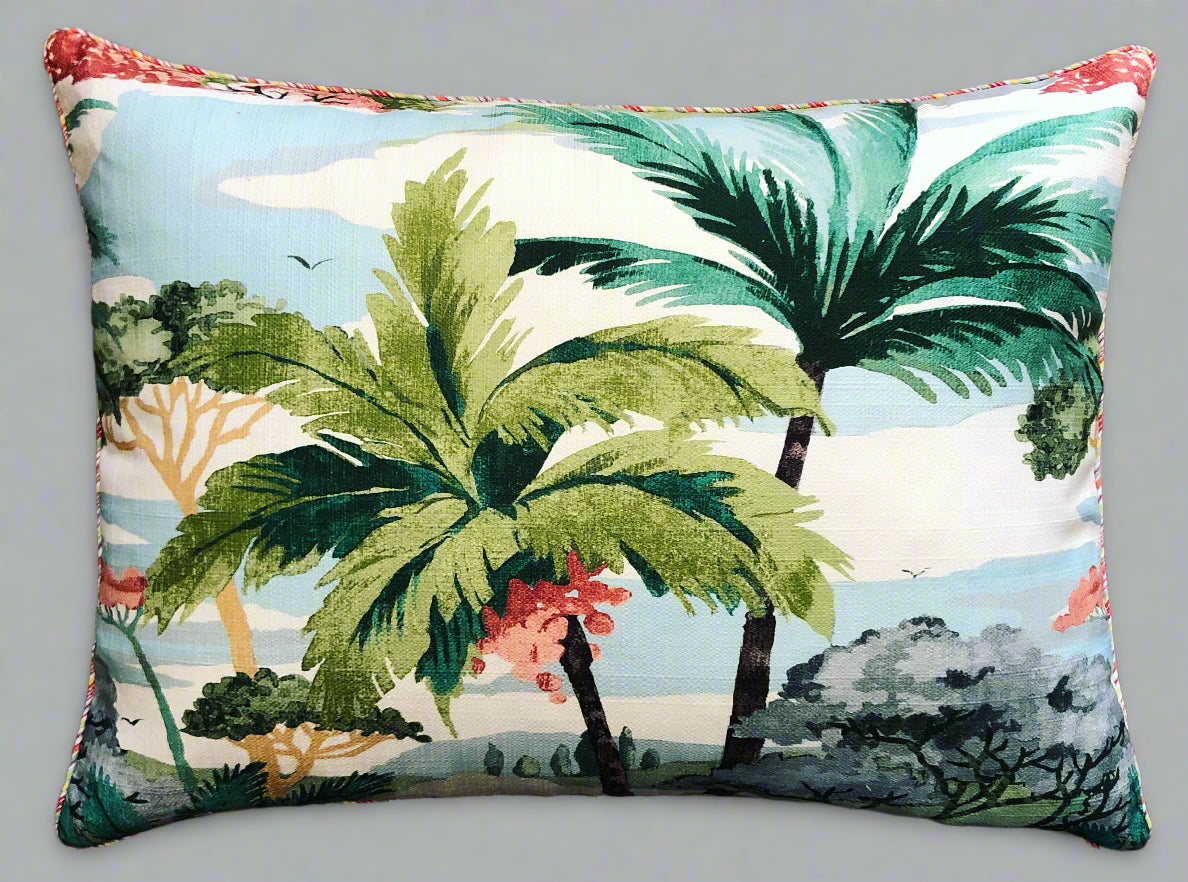 tropical palm scenic cushions