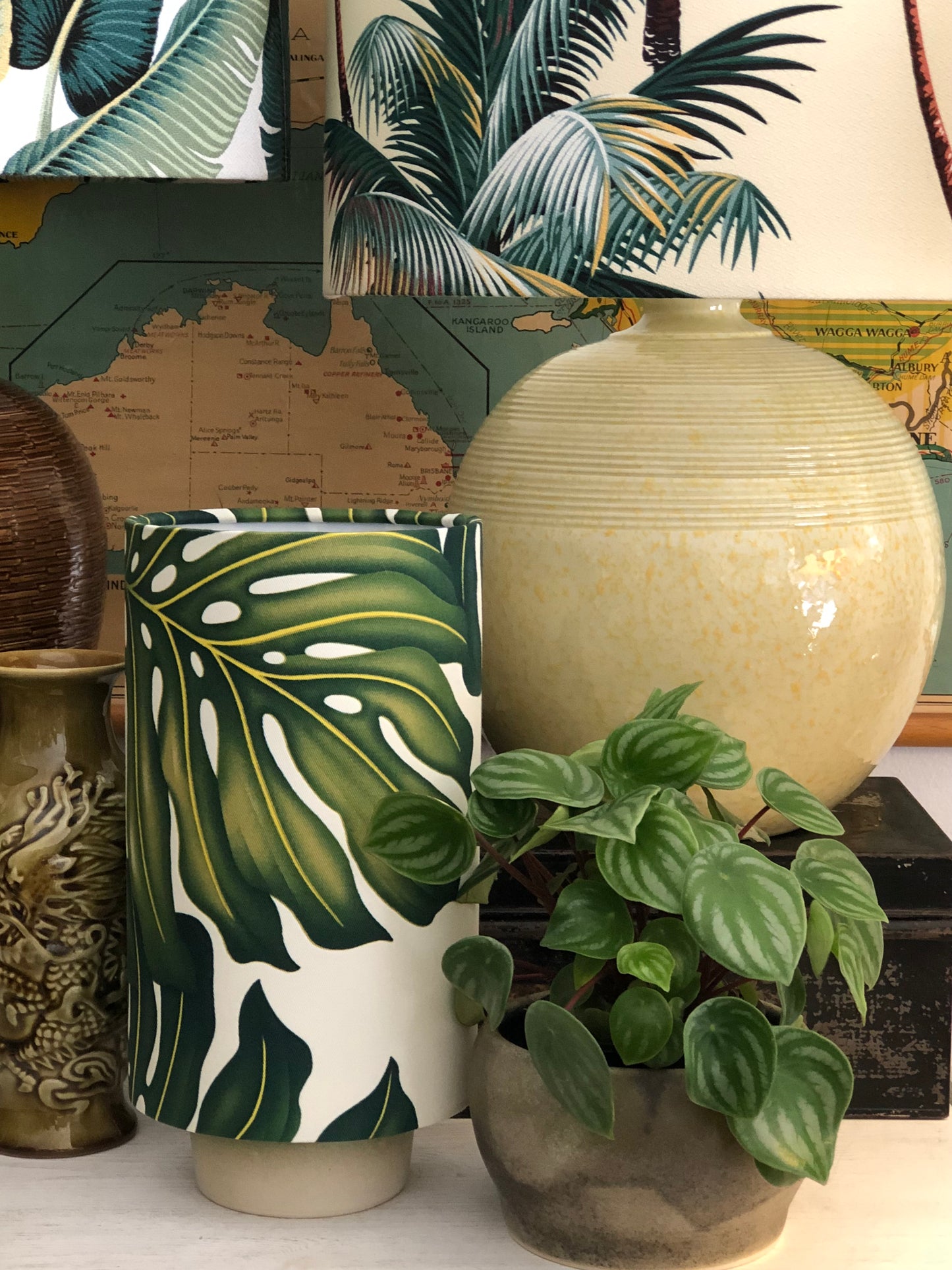 Monstera circle lamp