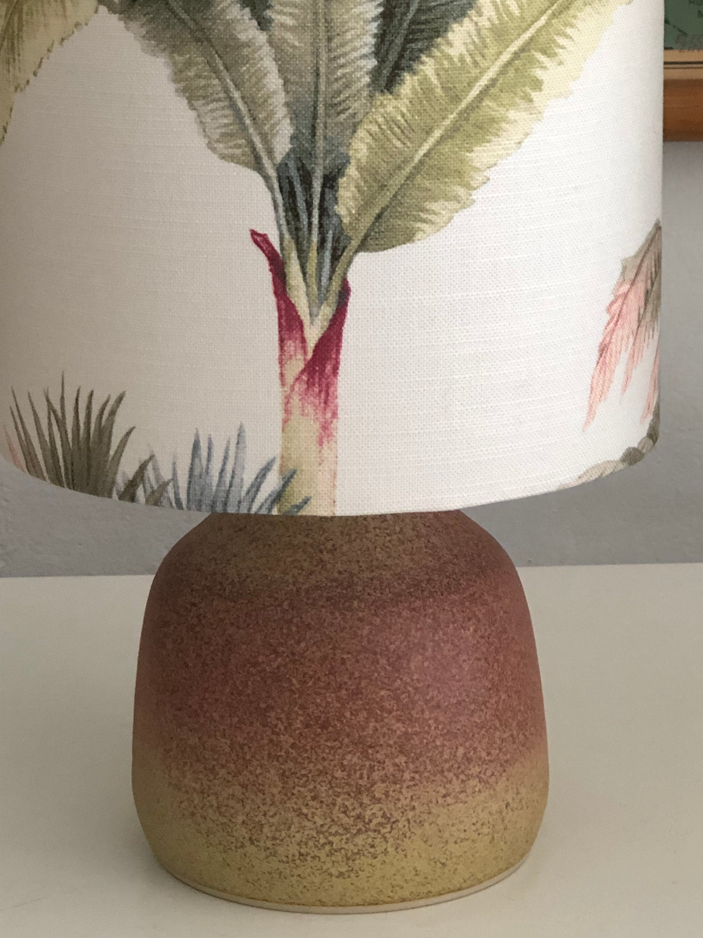 AJ blush vintage palm lamp