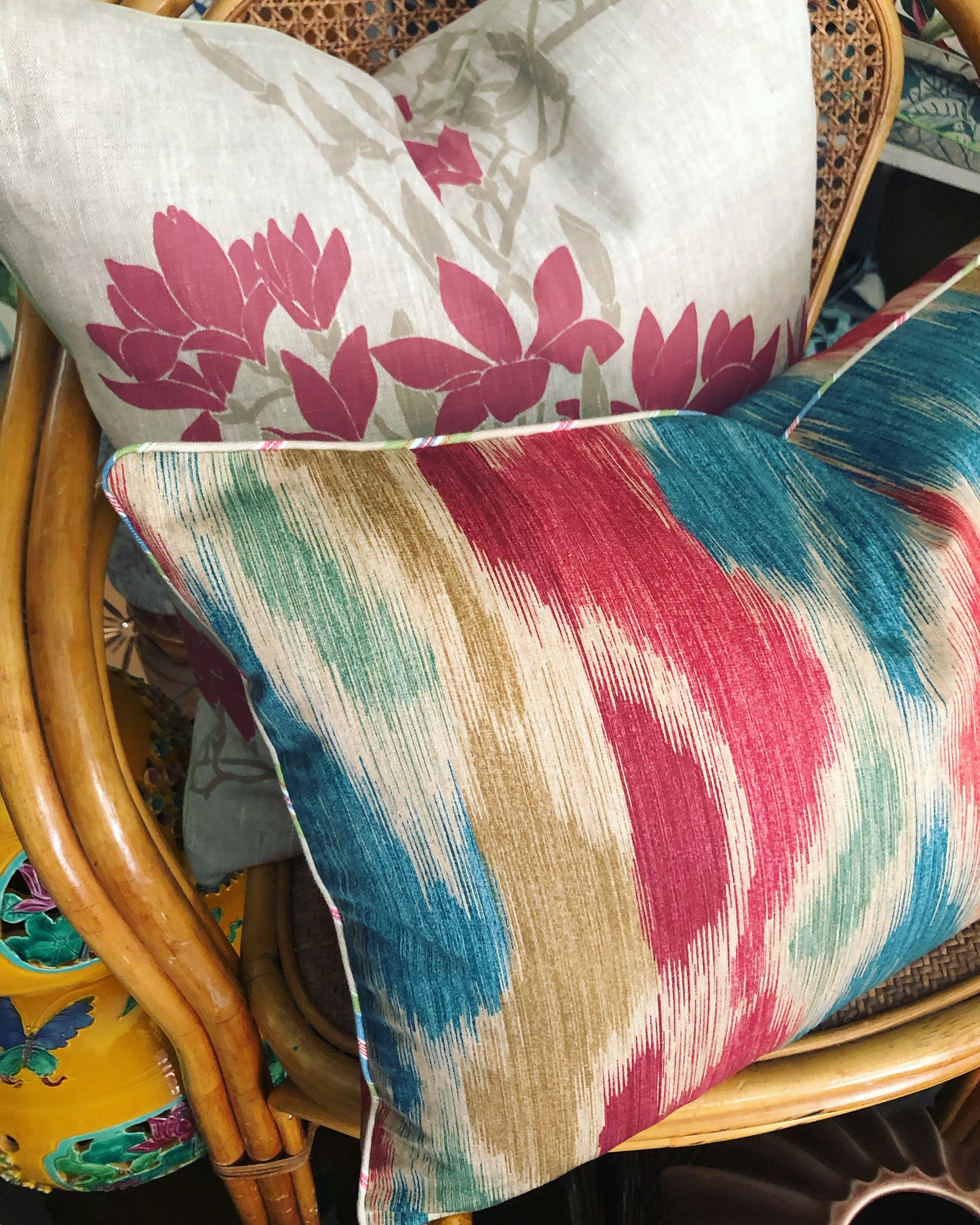 carnival ikat cushions