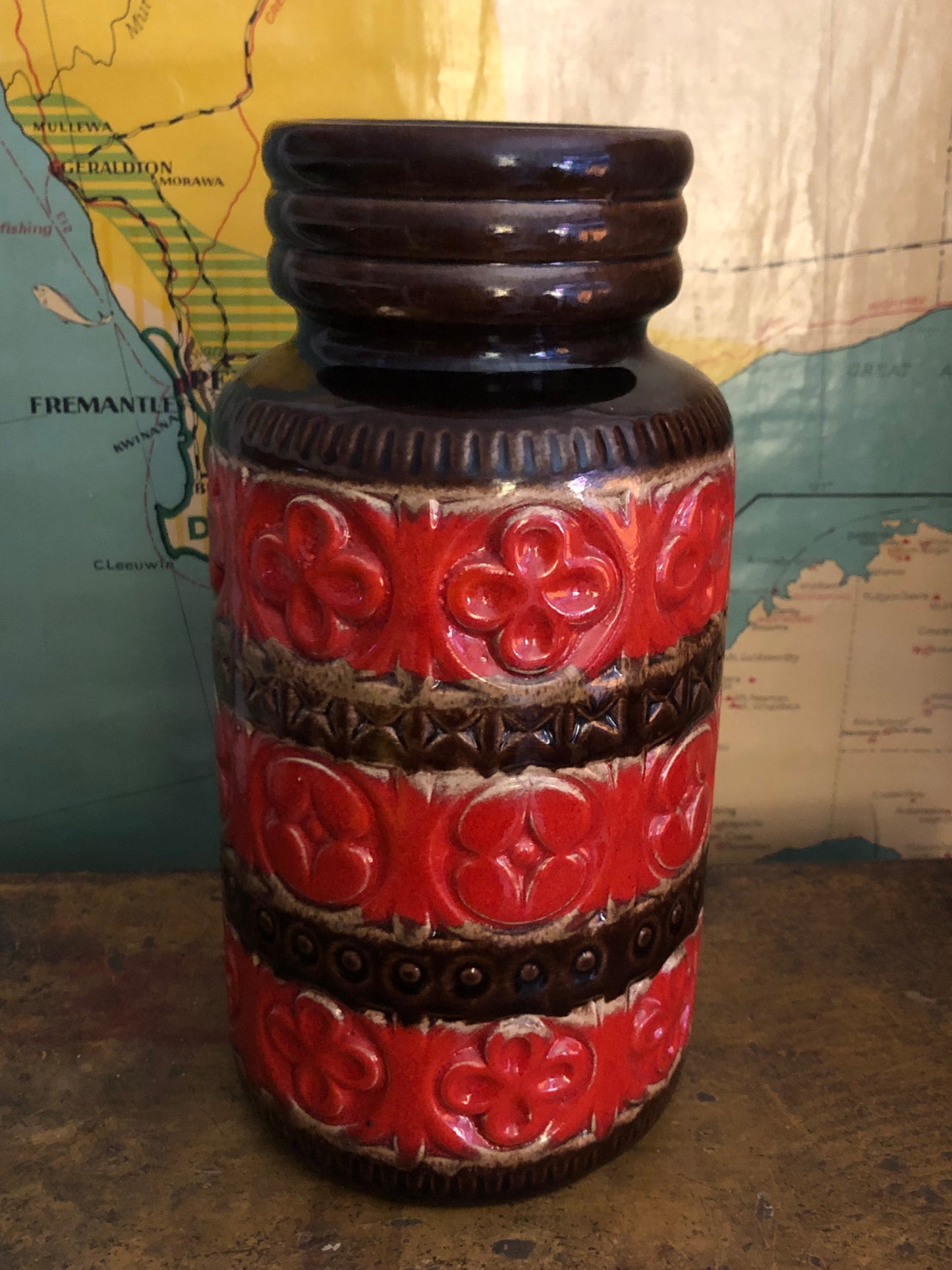 West German Textured Vase