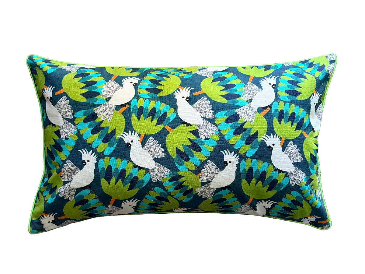jocelyn proust teal blue scandi style cockatoo small lumbat cuahion