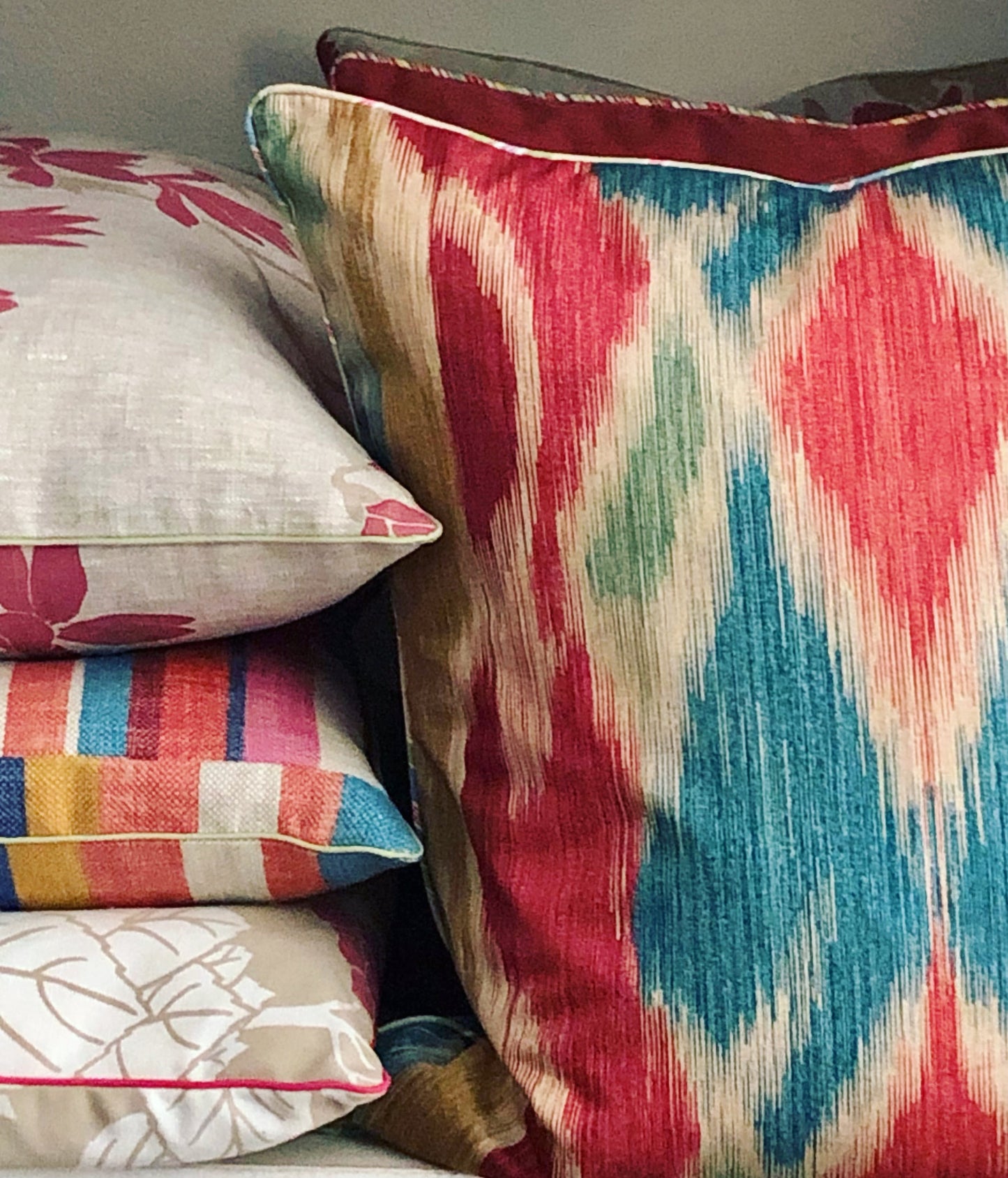 carnival ikat cushions