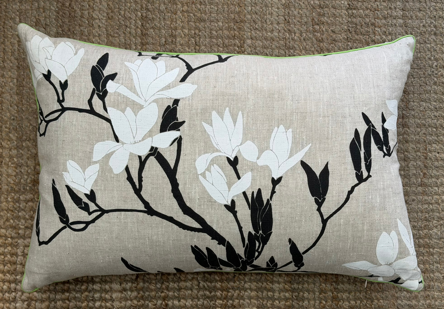 black magnolia cushions