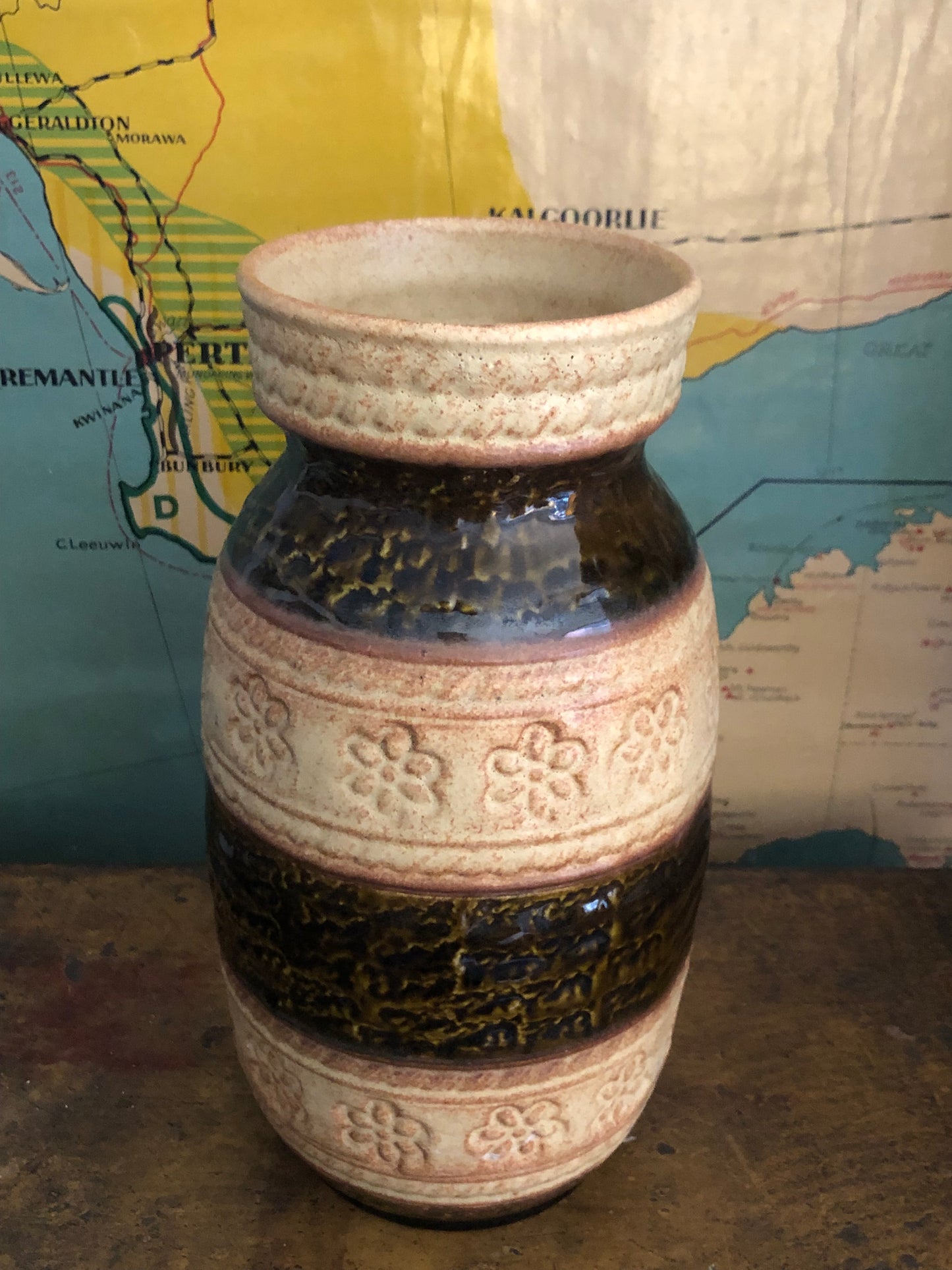 Vintage Caramel West German Vase x