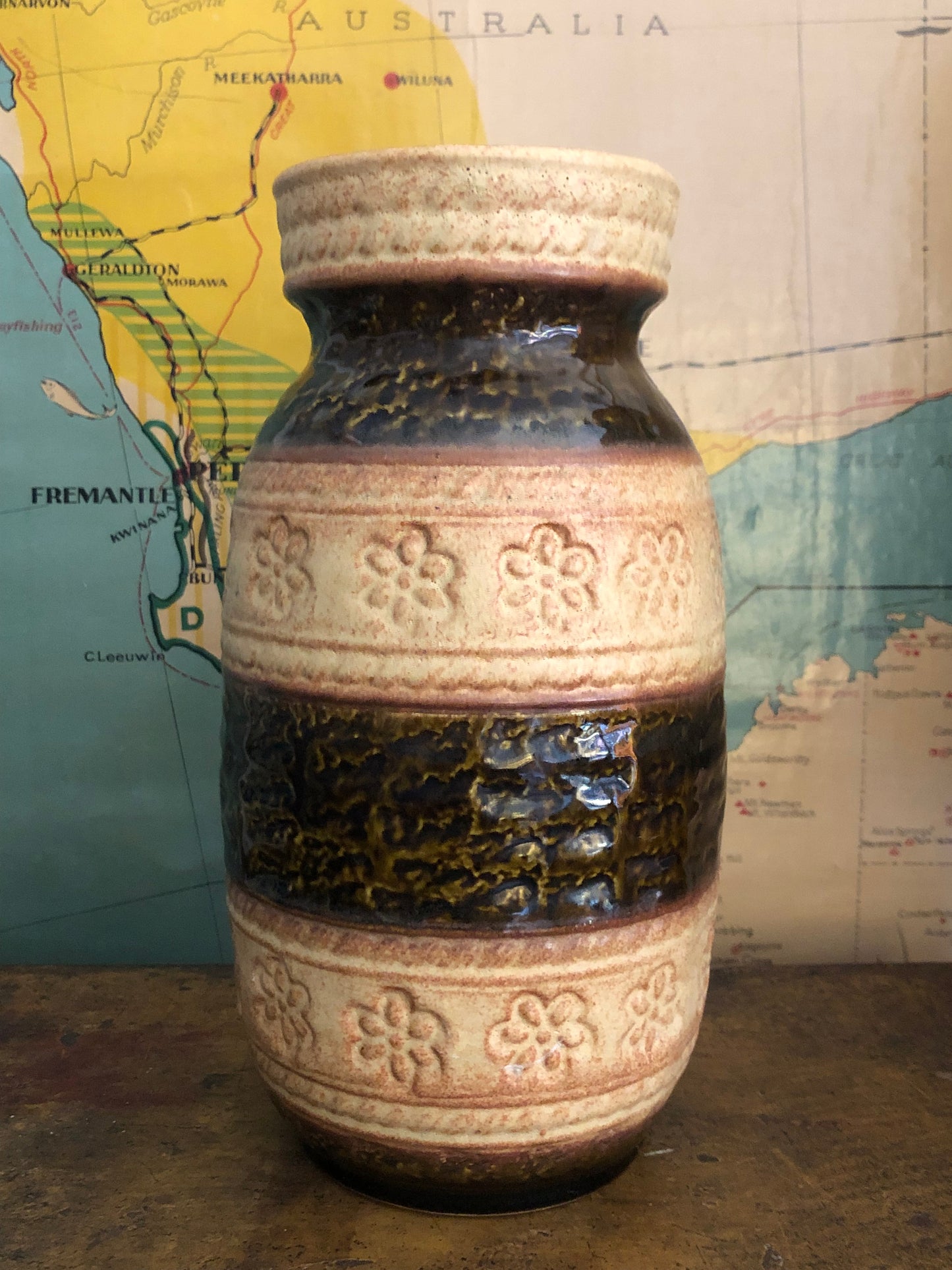 Vintage Caramel West German Vase x