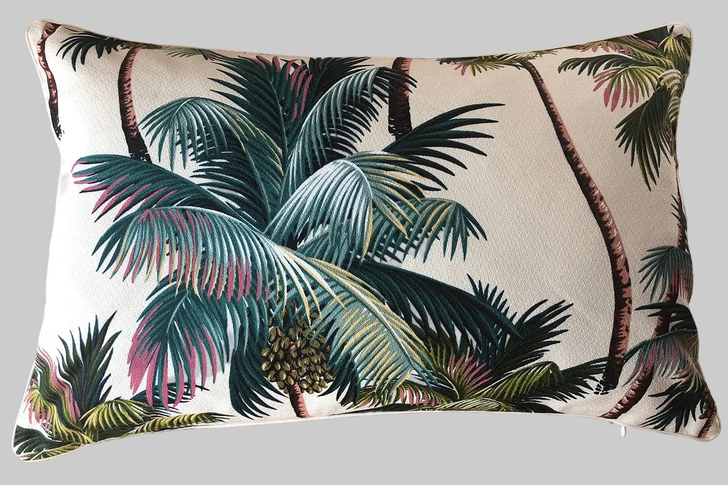 palm tree hawaiian barkcloth cushion