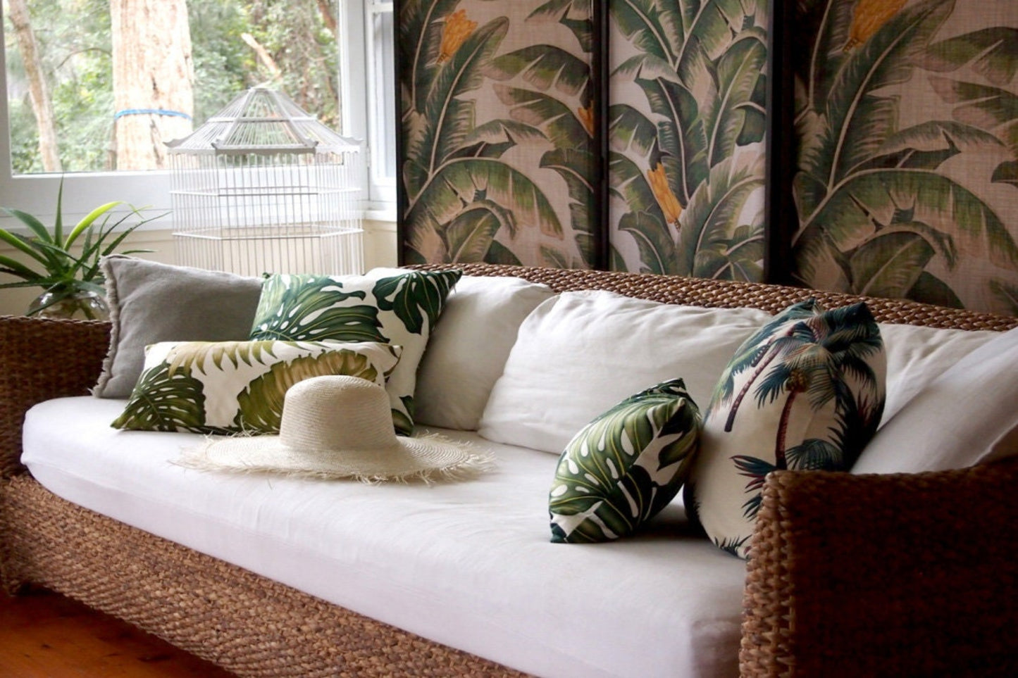 palm tree cushion
