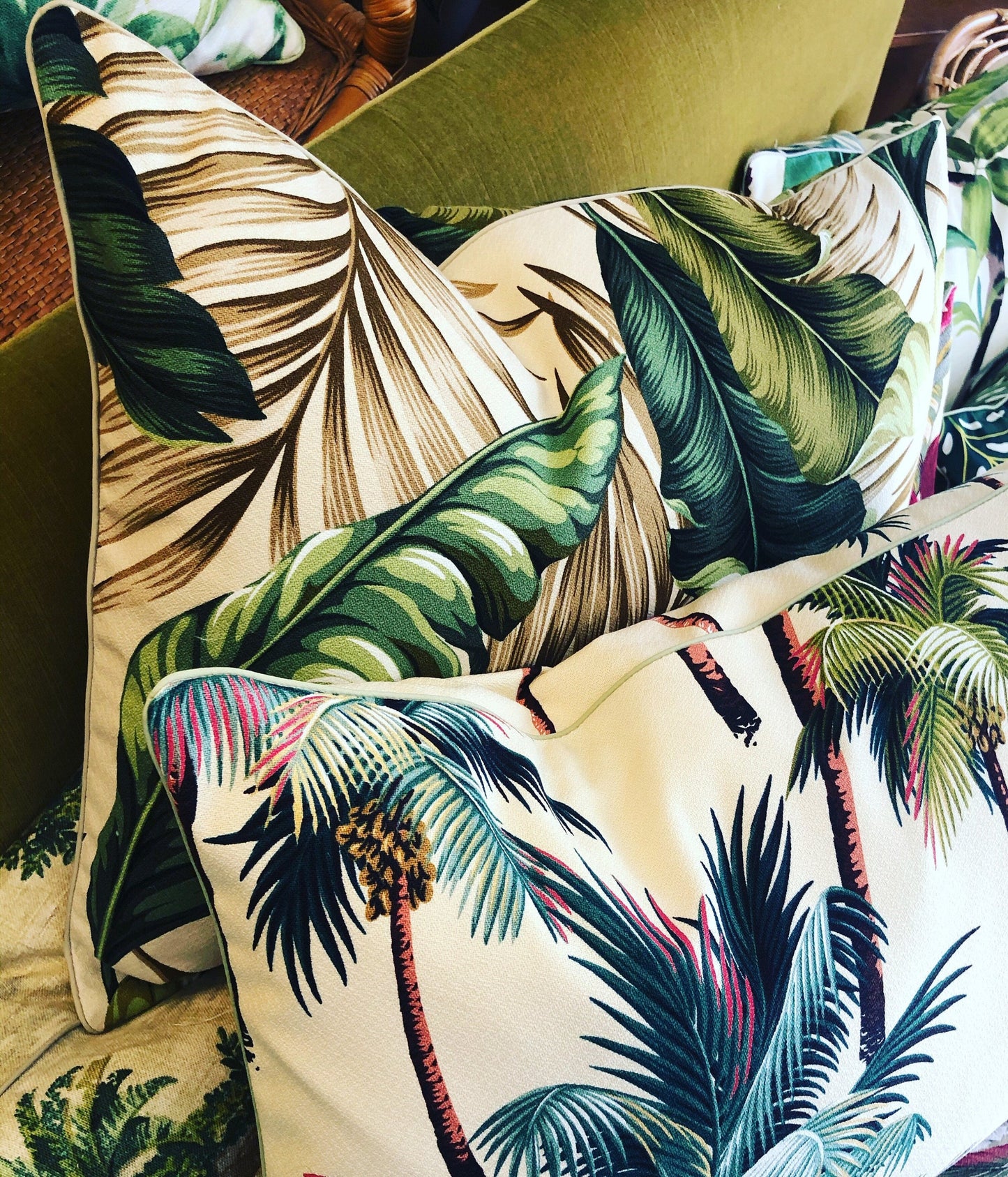 natural banana leaf cushion