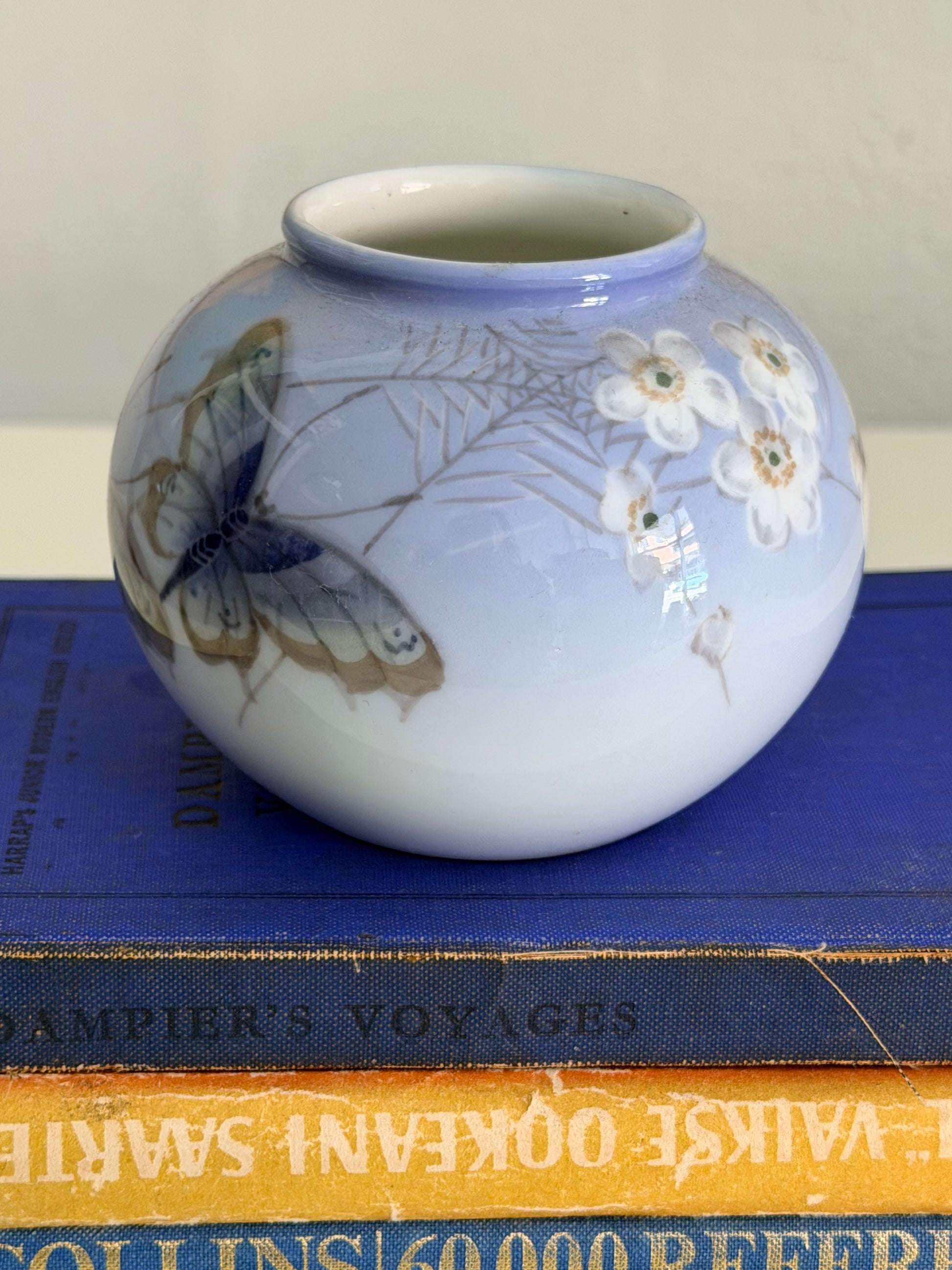 Royal Copenhagen butterfly vase