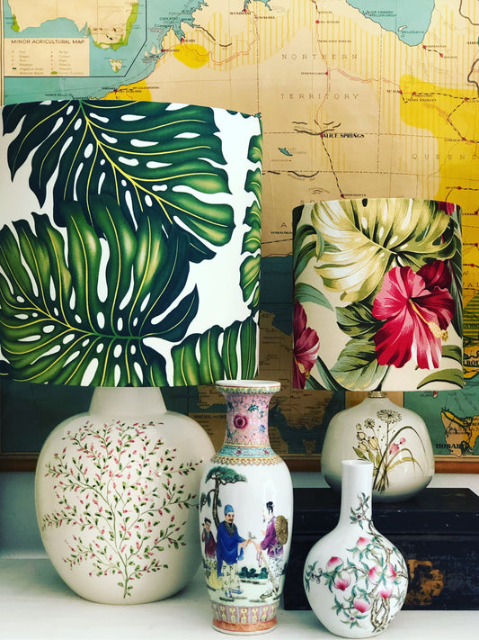 monstera lampshade