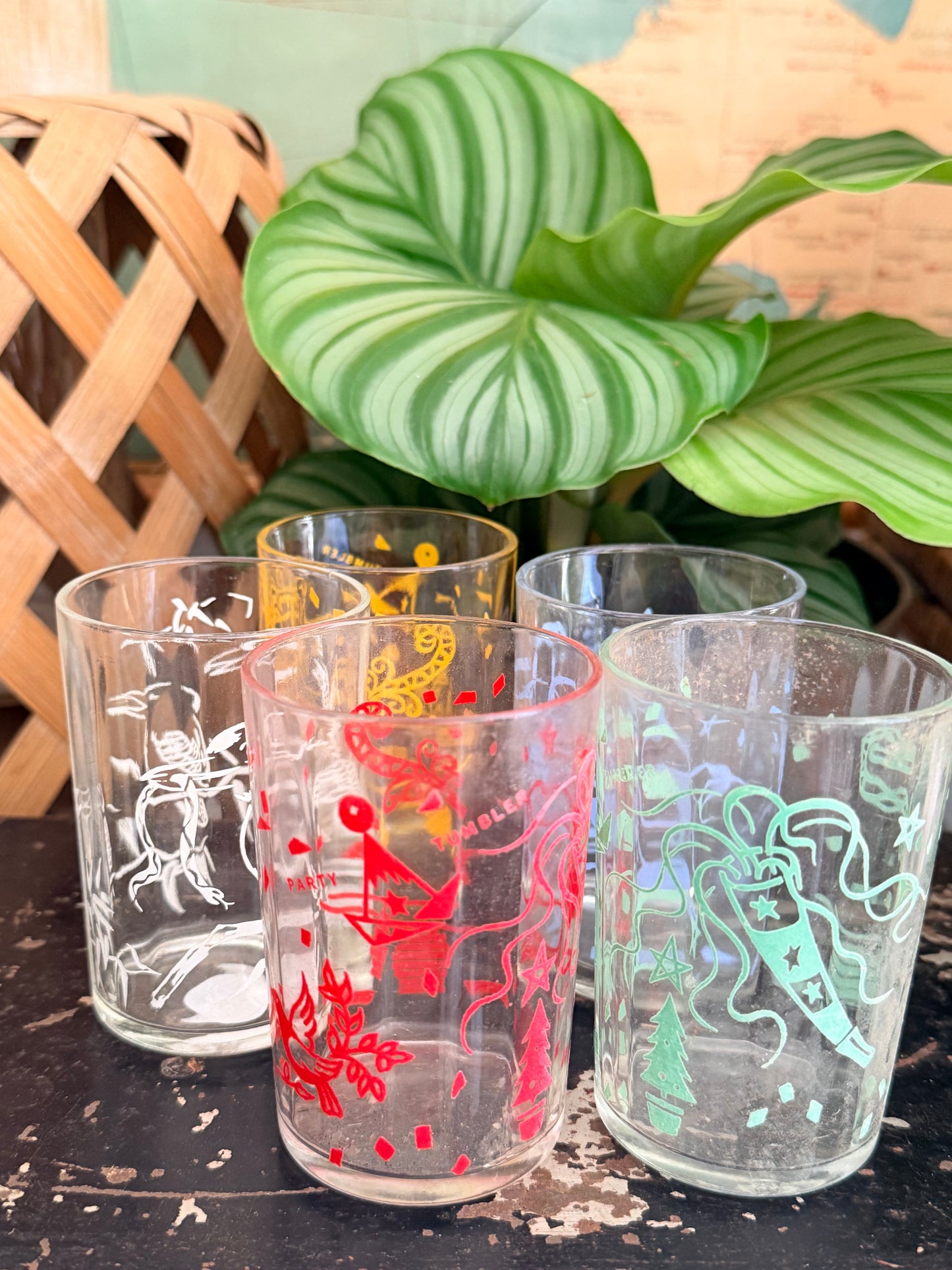 retro set  tumblers