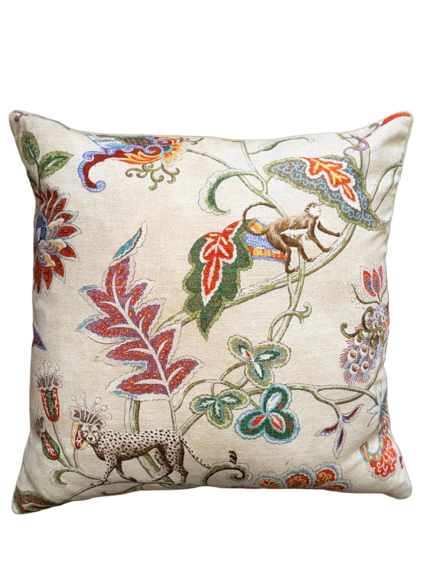 monkey and leopard large cushion