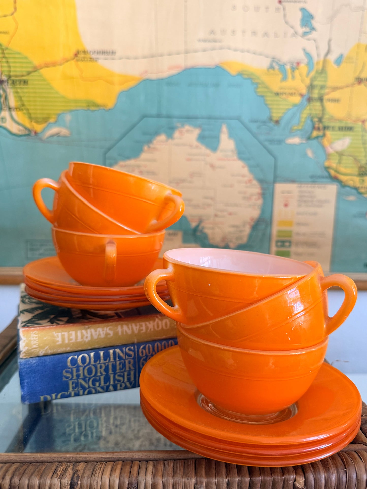 vintage french duralex coffee cups