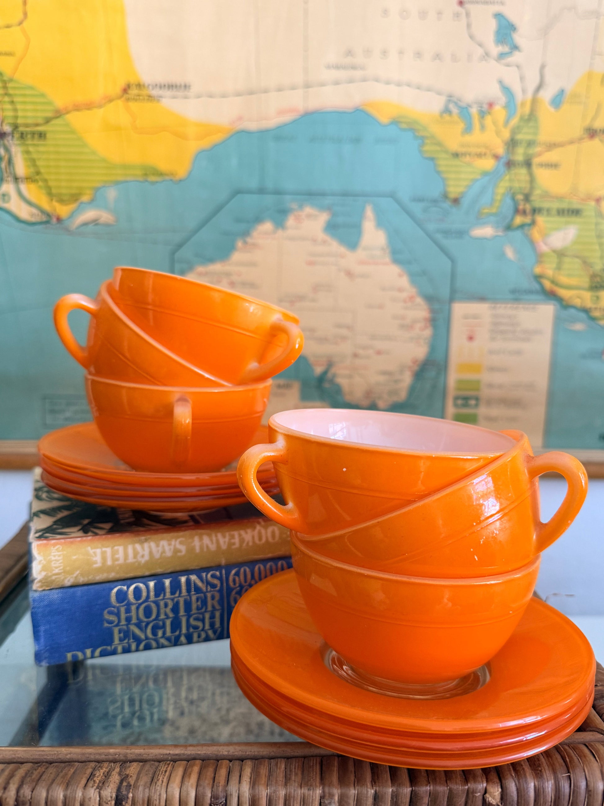 vintage french duralex coffee cups