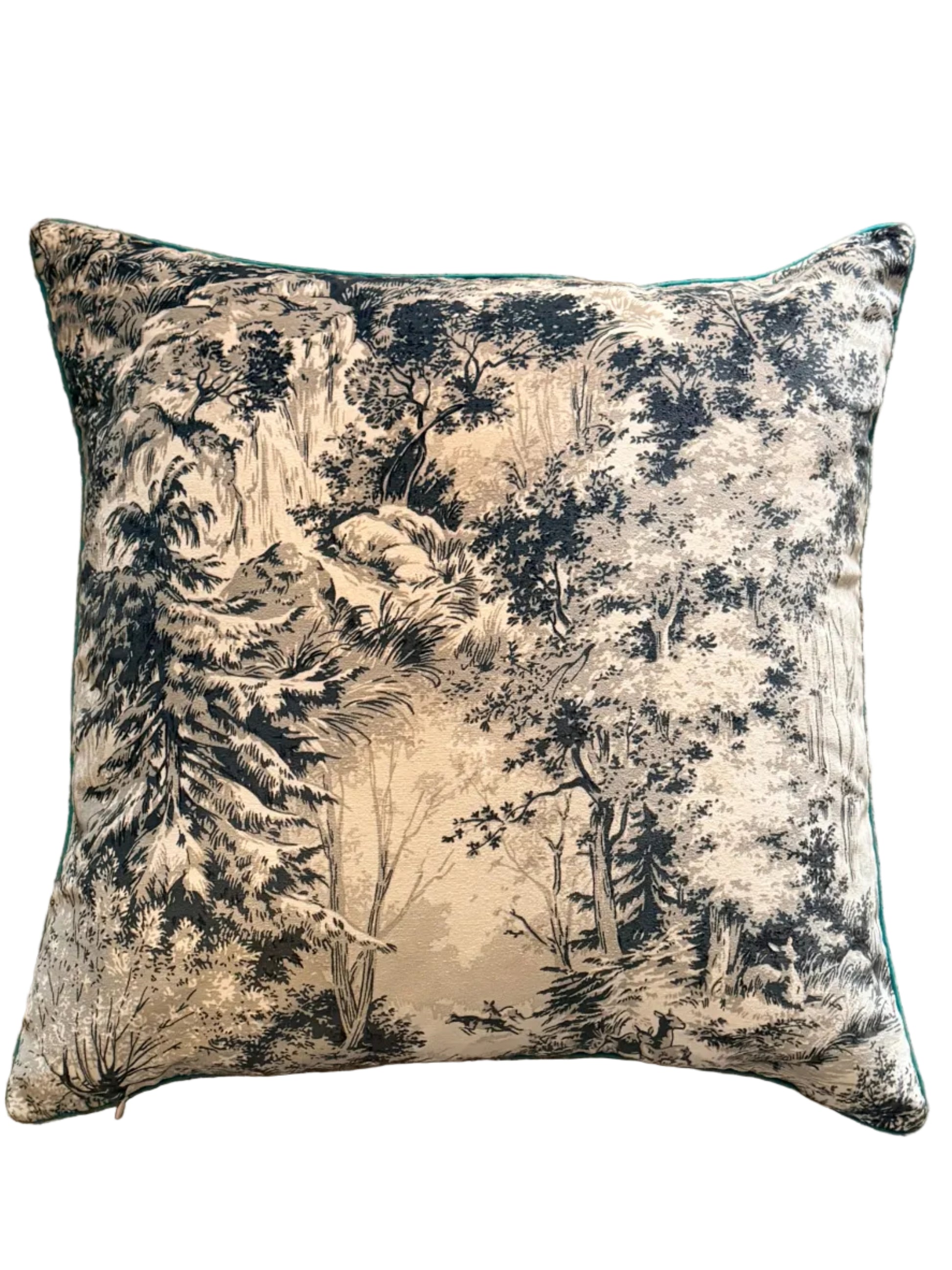 mulberry scenic velvet cushion