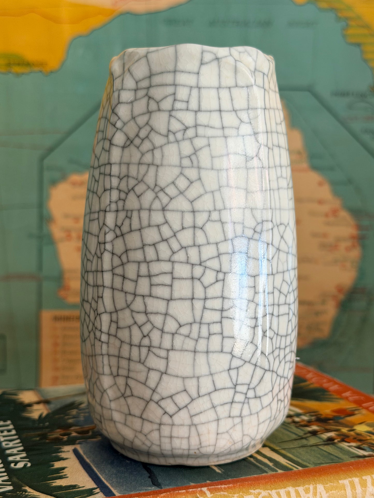 Crackle glaze vase