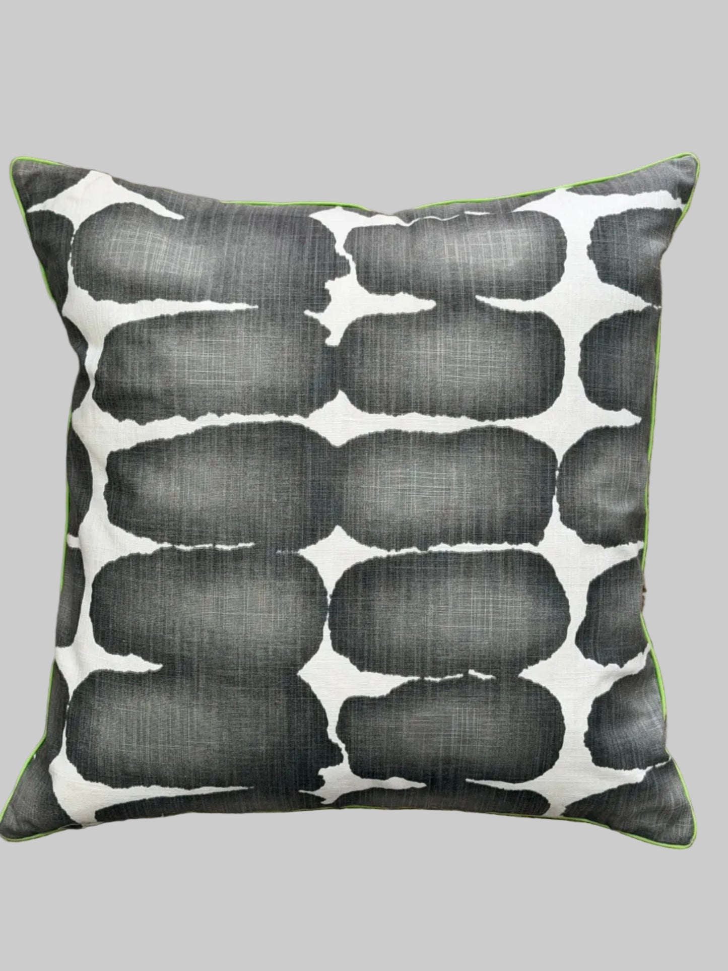 charcoal abstract dot cushion