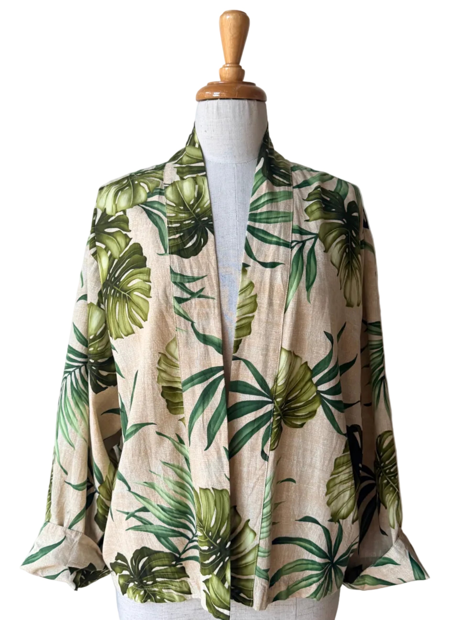 crop monstera kimono jacket