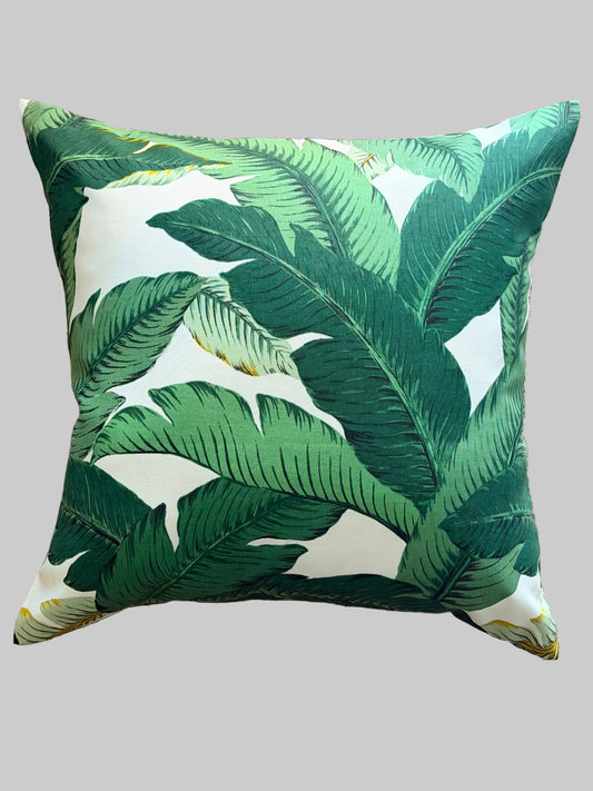 tropical banana leaf outdoor cushion