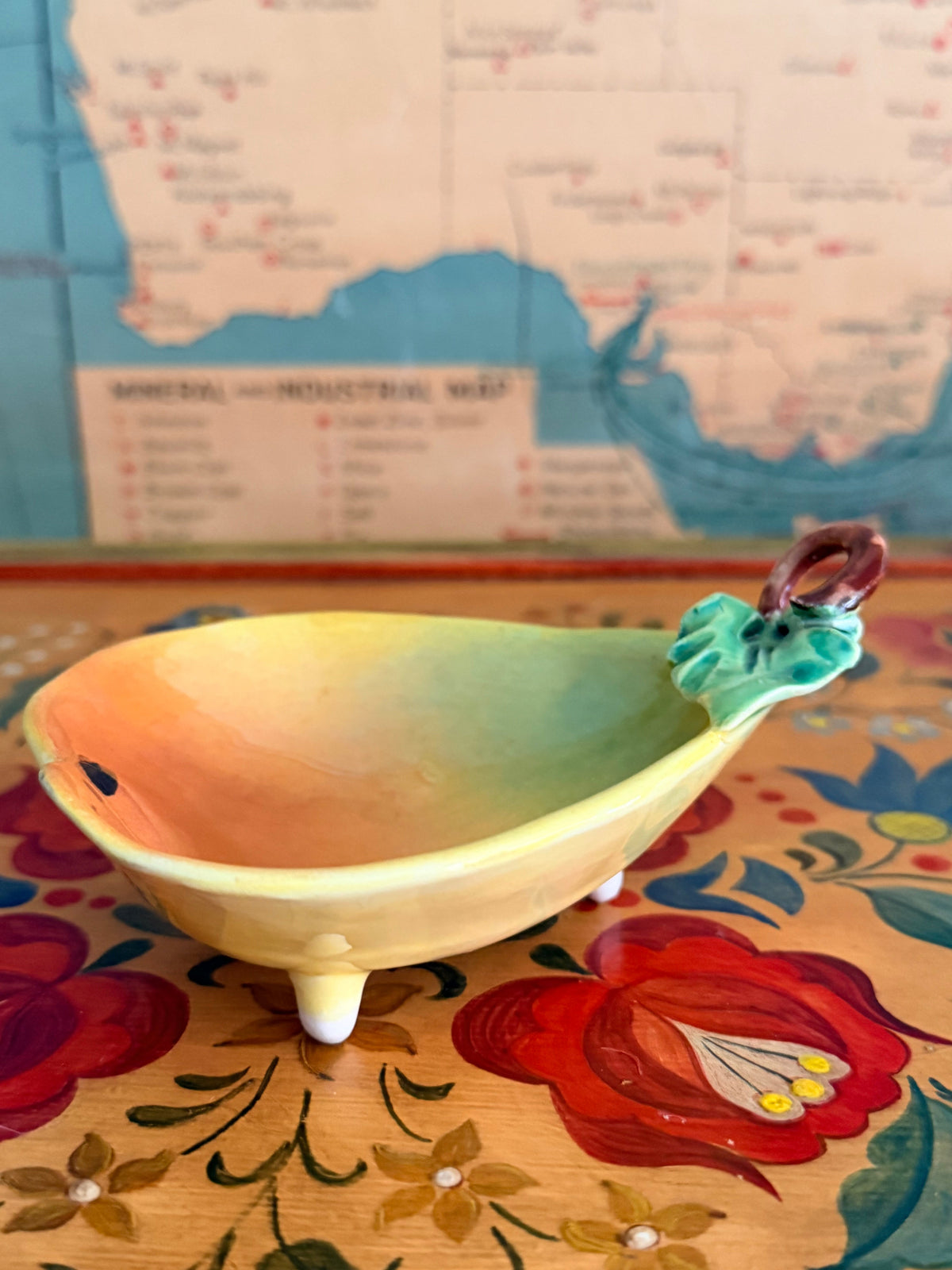 pear shaped mid century trinket dish