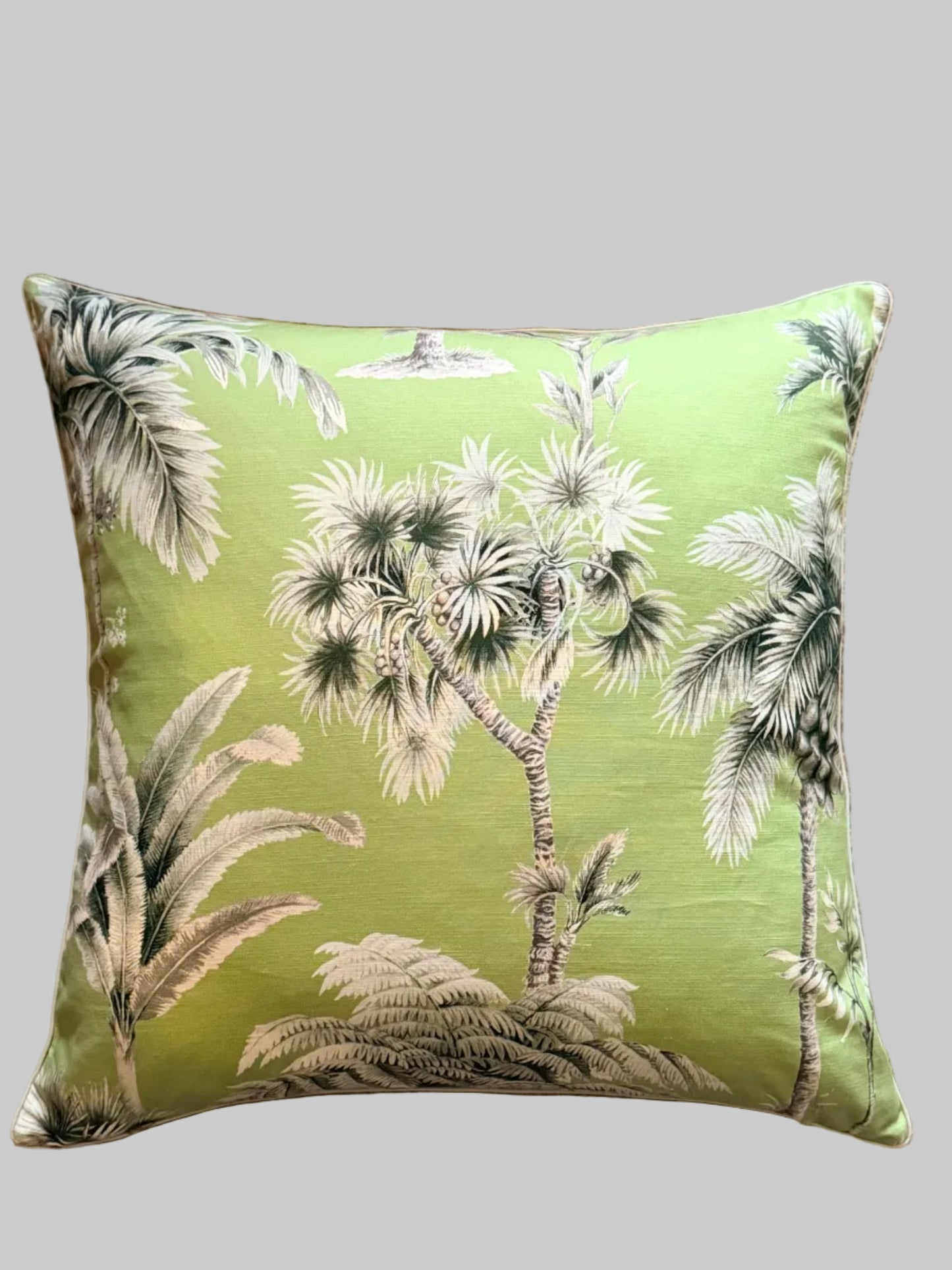 lime vintage palm cushion