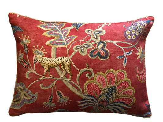 raspberry leapoard lumbar cushion