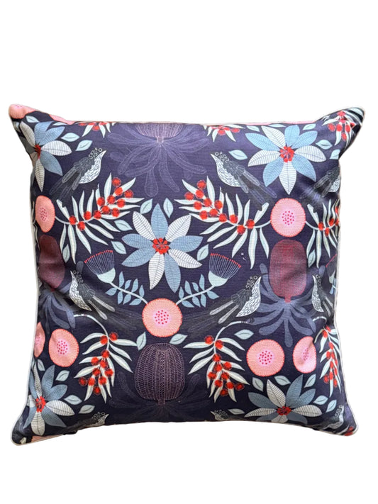 jocelyn proust australiana print navy cushion