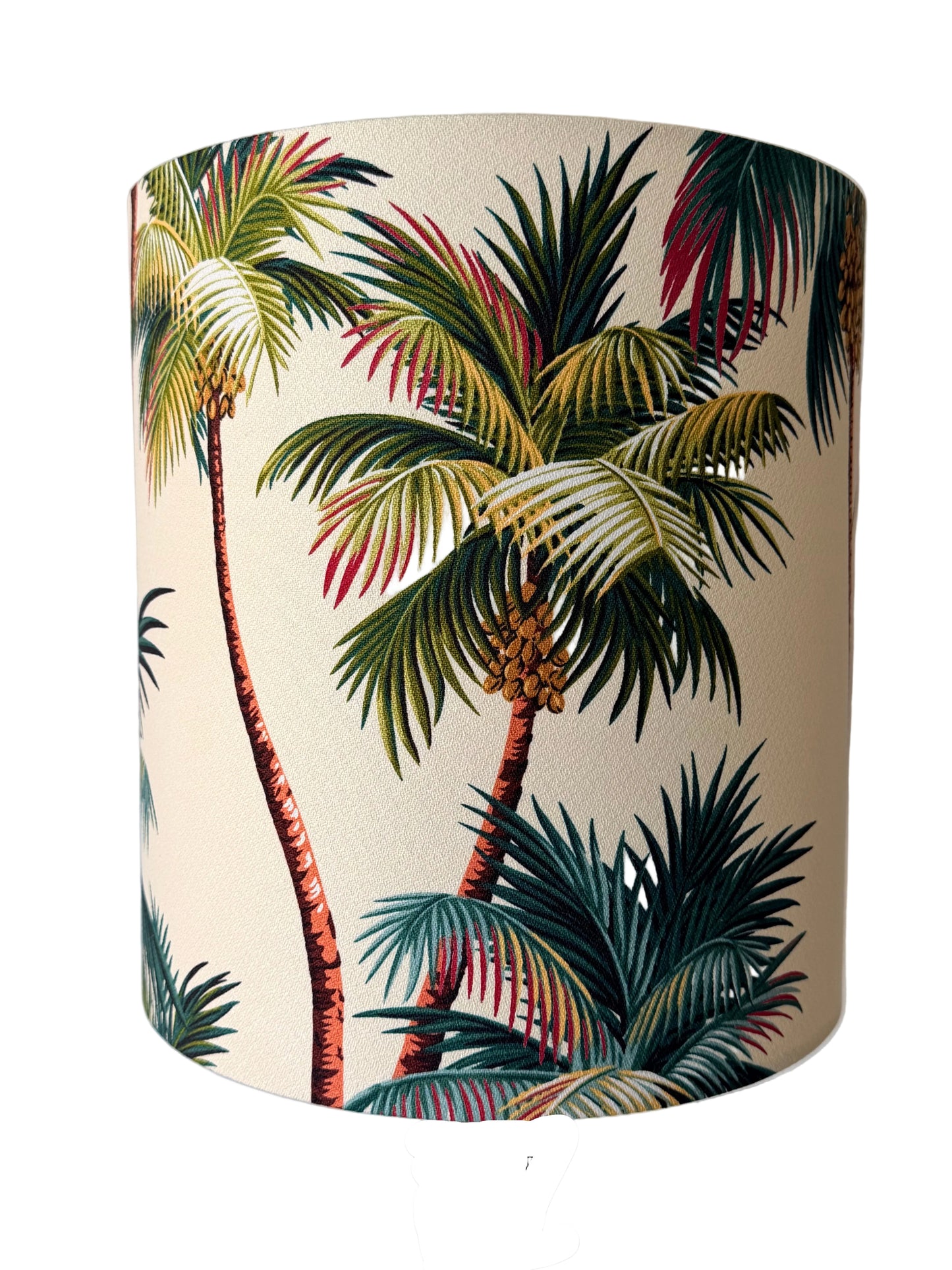 palm tree barkcloth lampshade