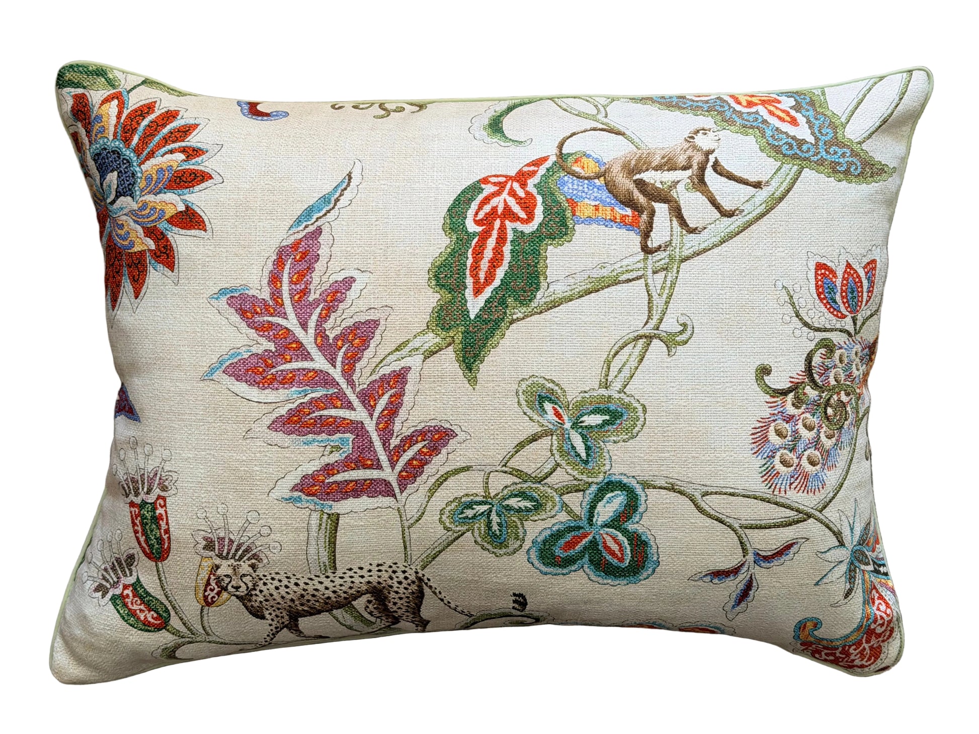 monkey and leopard large  lumbar cushion