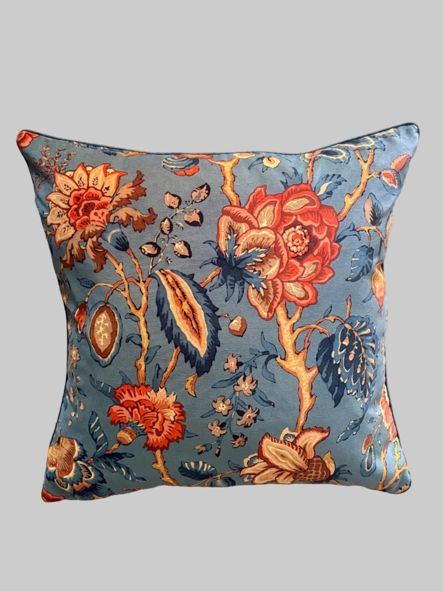 velvet exotic bloom cushion