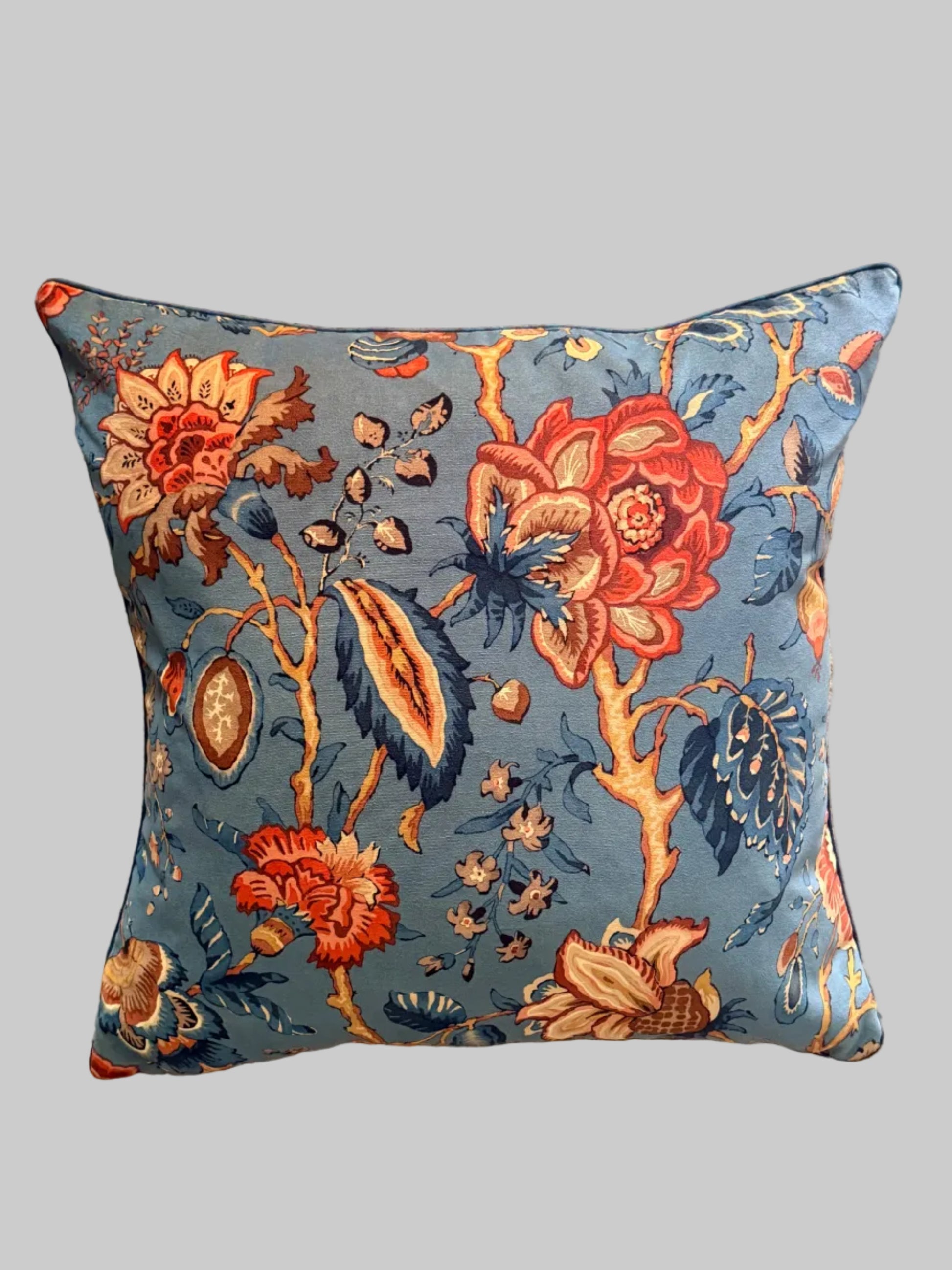velvet exotic bloom cushion