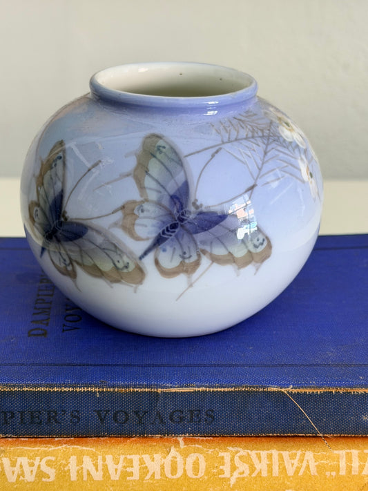Royal Copenhagen butterfly vase