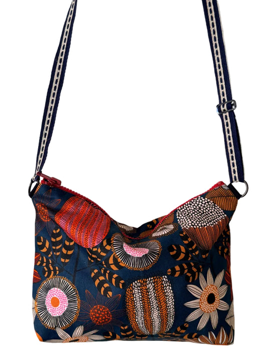 messenger bag banksia print