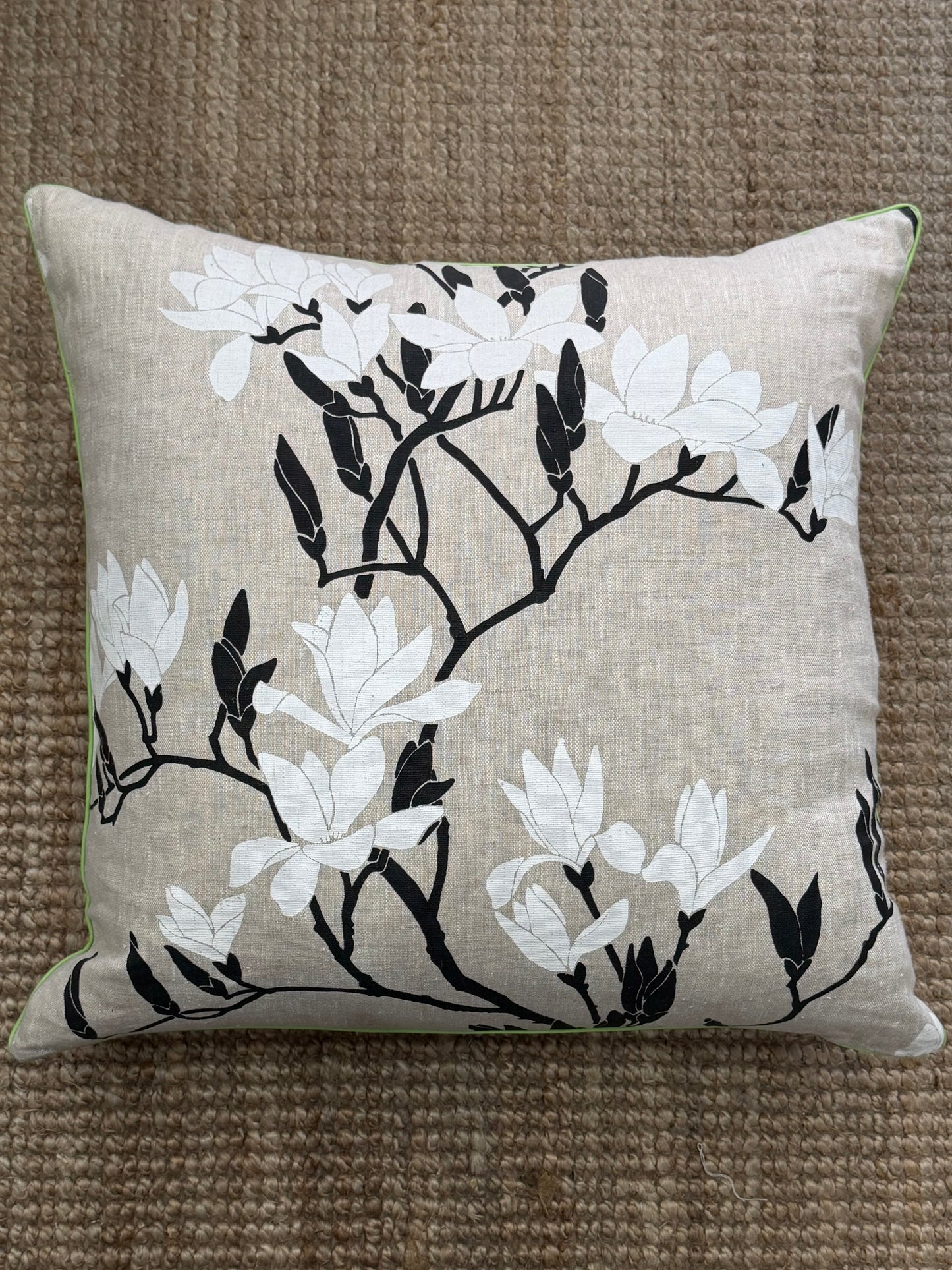 black magnolia cushions