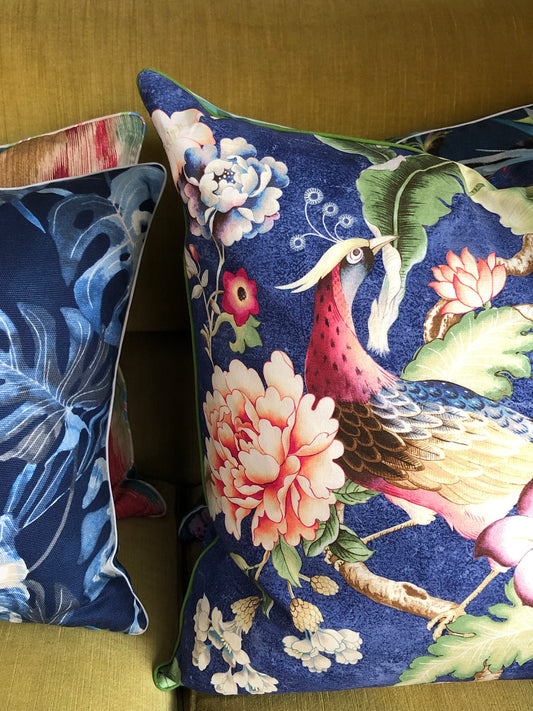 Exotic bird cushion