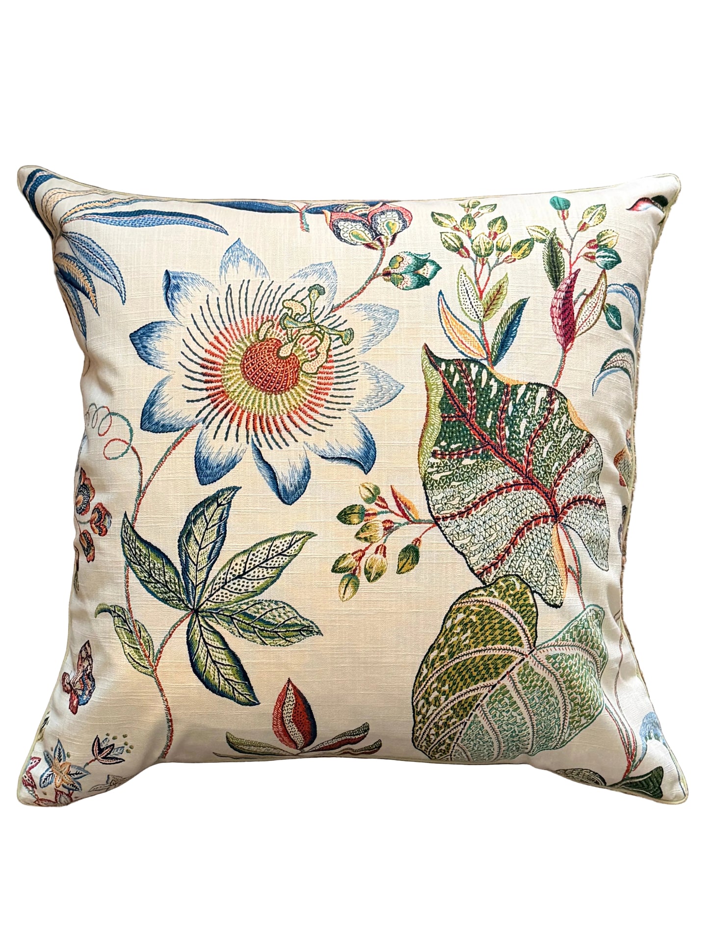 embroidered garded cushion